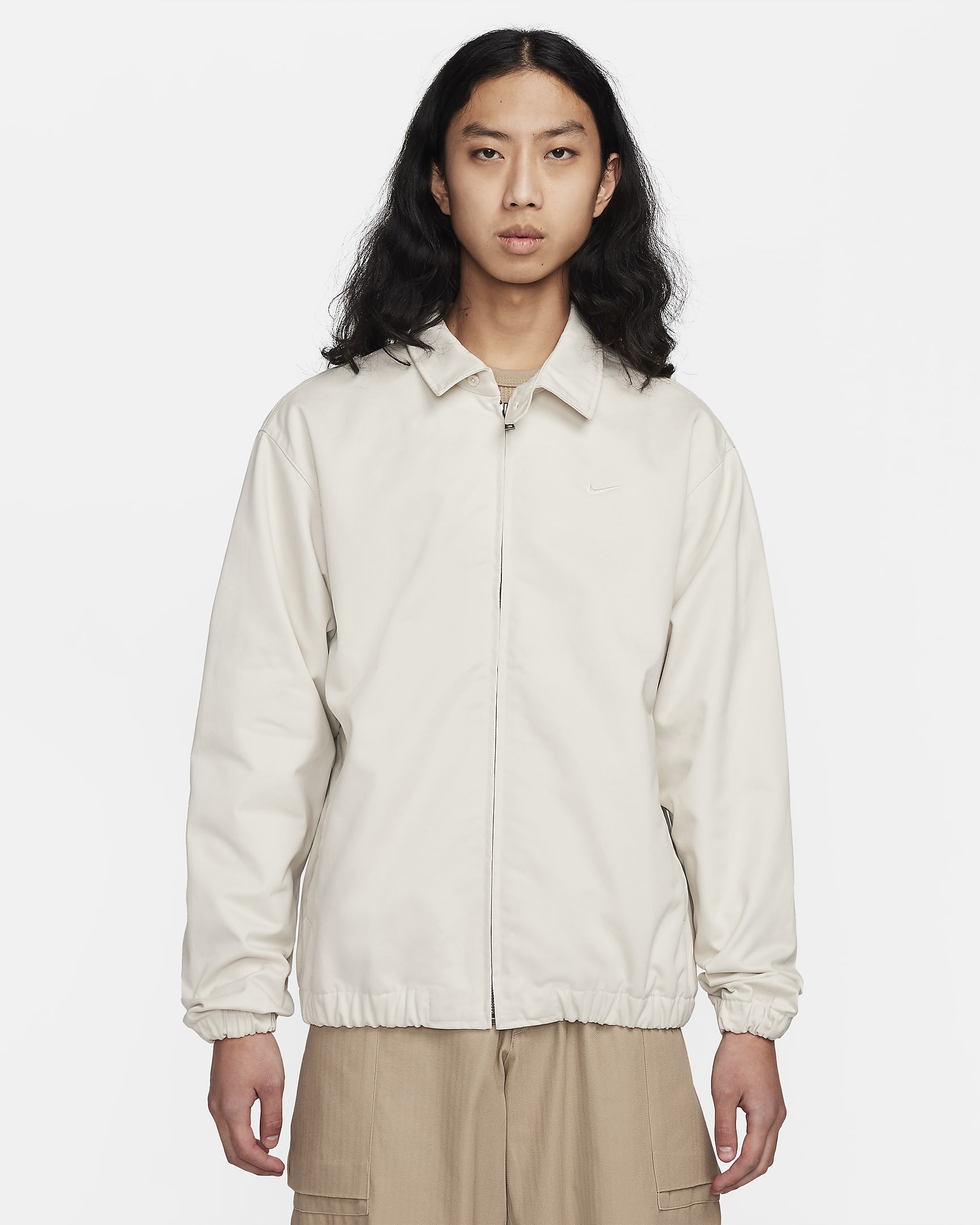 Nike Life Men's Woven Harrington Jacket - Light Orewood Brown/Light Orewood Brown