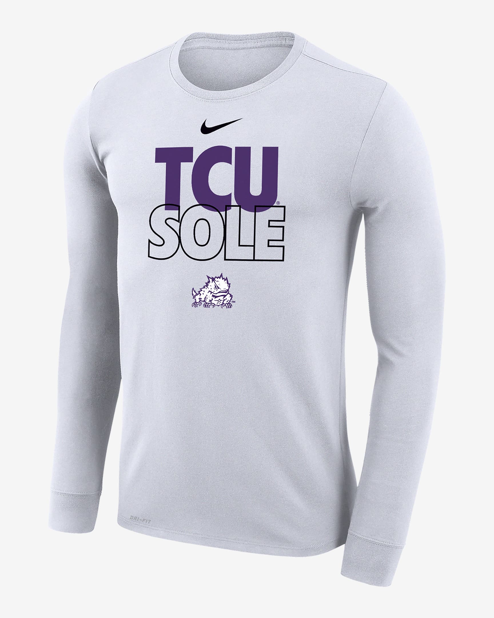 TCU Legend Men's Nike Dri-FIT College Long-Sleeve T-Shirt - White