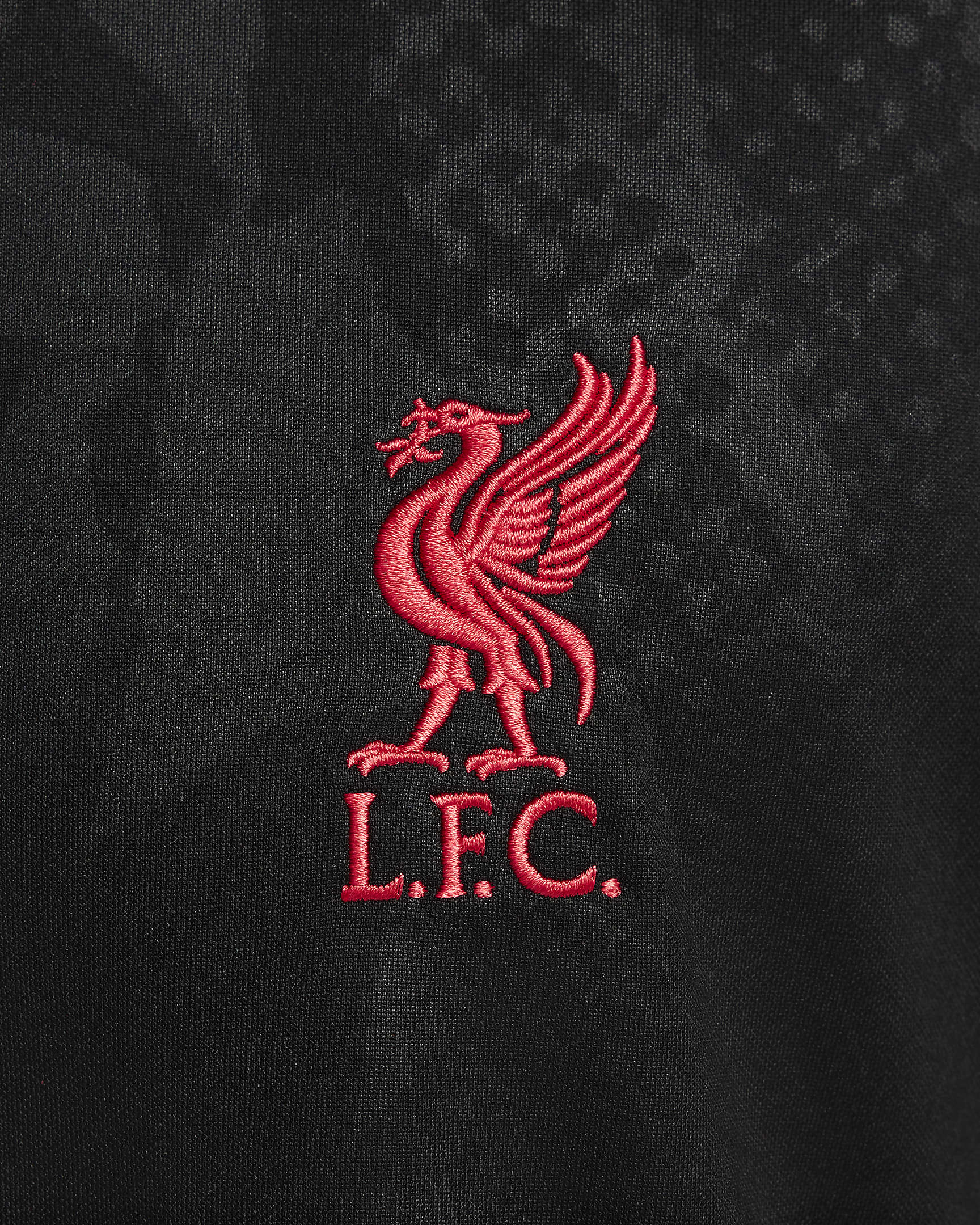 Liverpool FC Academy Pro (tredjedrakt) Nike Dri-FIT fotballoverdel for oppvarming til herre - Svart/Chrome Yellow/Global Red