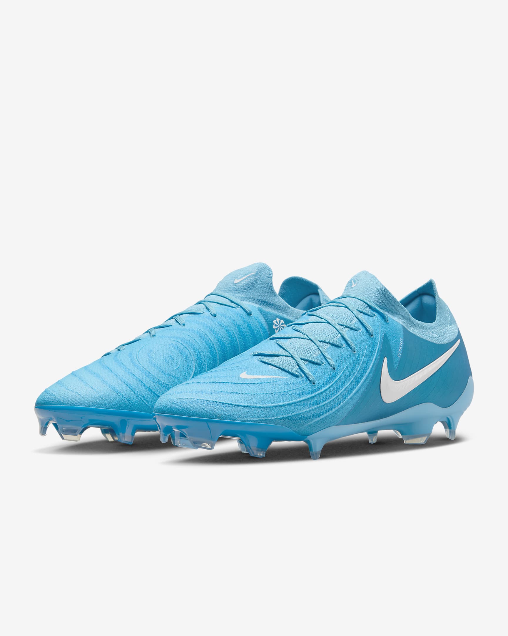 Chaussure de foot à crampons basse FG Nike Phantom GX 2 Pro - Blue Fury/Blanc