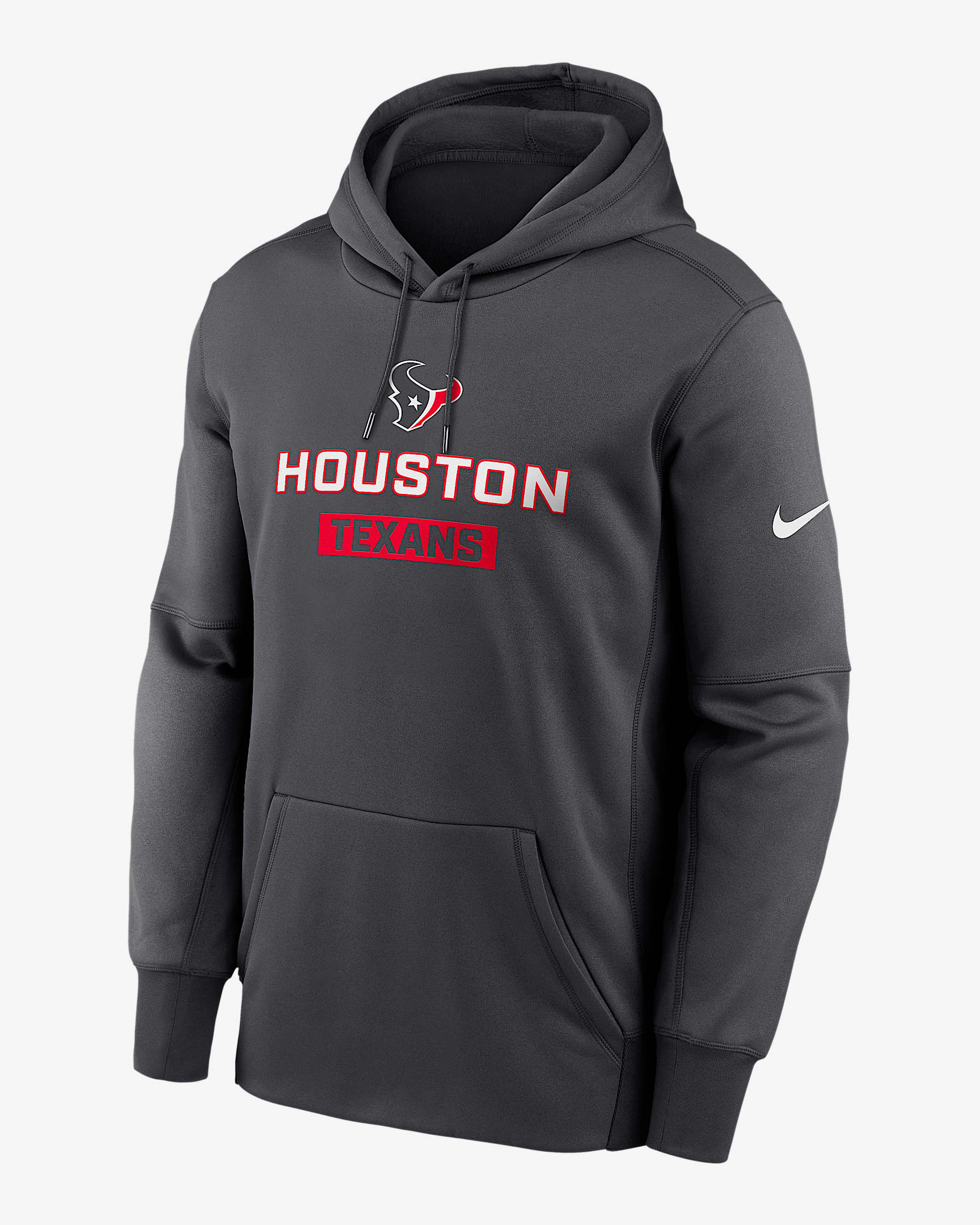 Houston Texans Toss Sweep Men’s Nike Therma NFL Pullover Hoodie - Anthracite