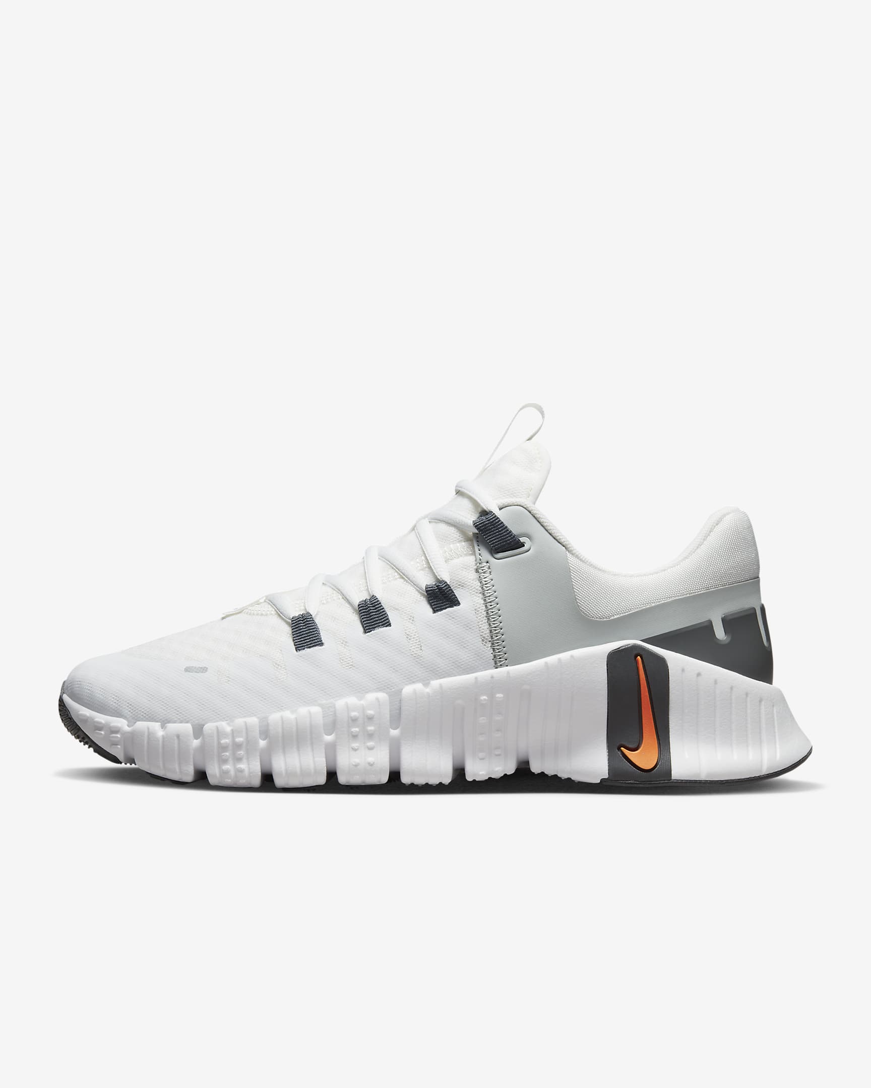 Nike Free Metcon 5 Men's Workout Shoes - Summit White/Light Silver/Iron Grey/Bright Mandarin