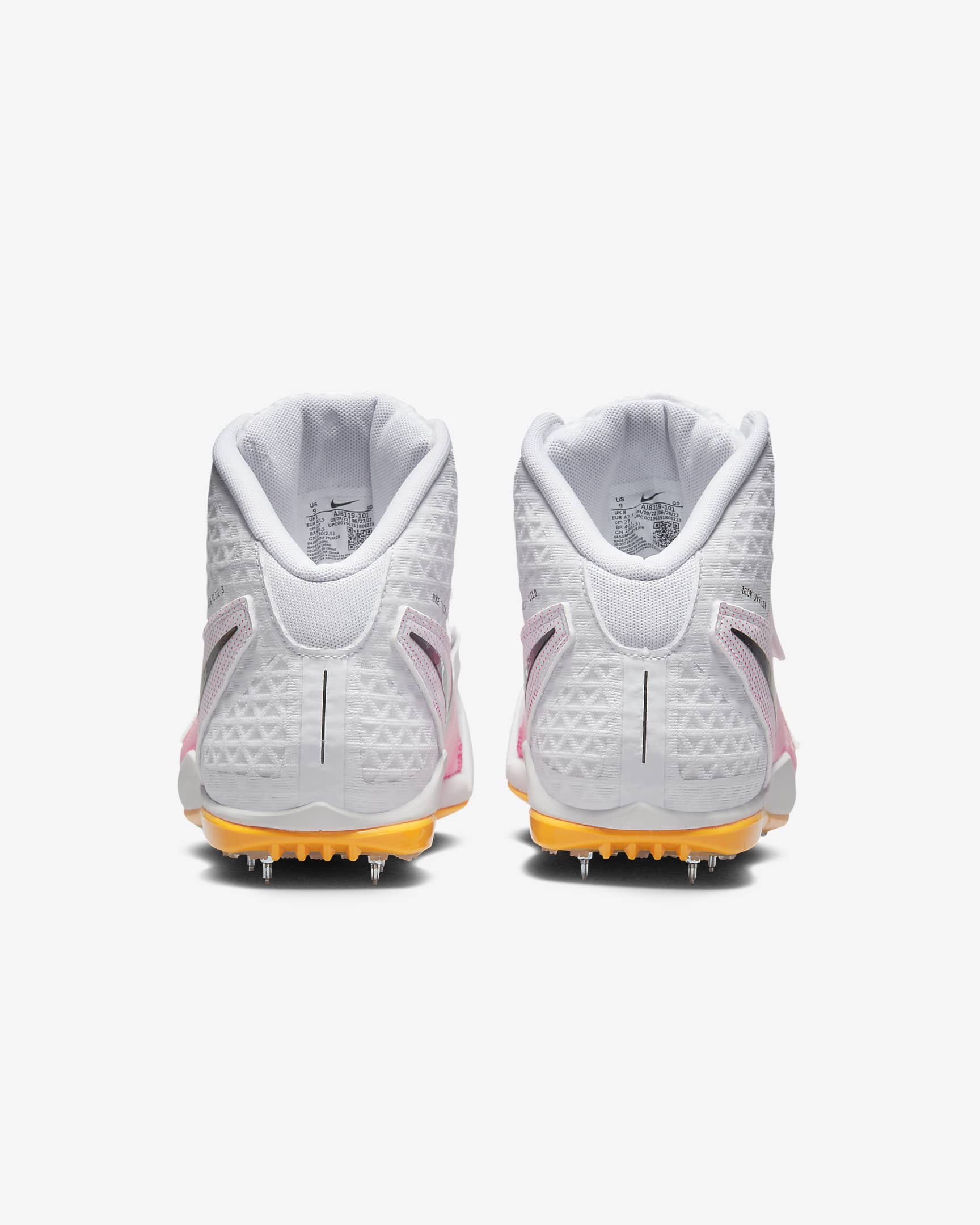 Nike Zoom Javelin Elite 3 Track & Field Throwing Spikes - White/Laser Orange/Hyper Pink/Black