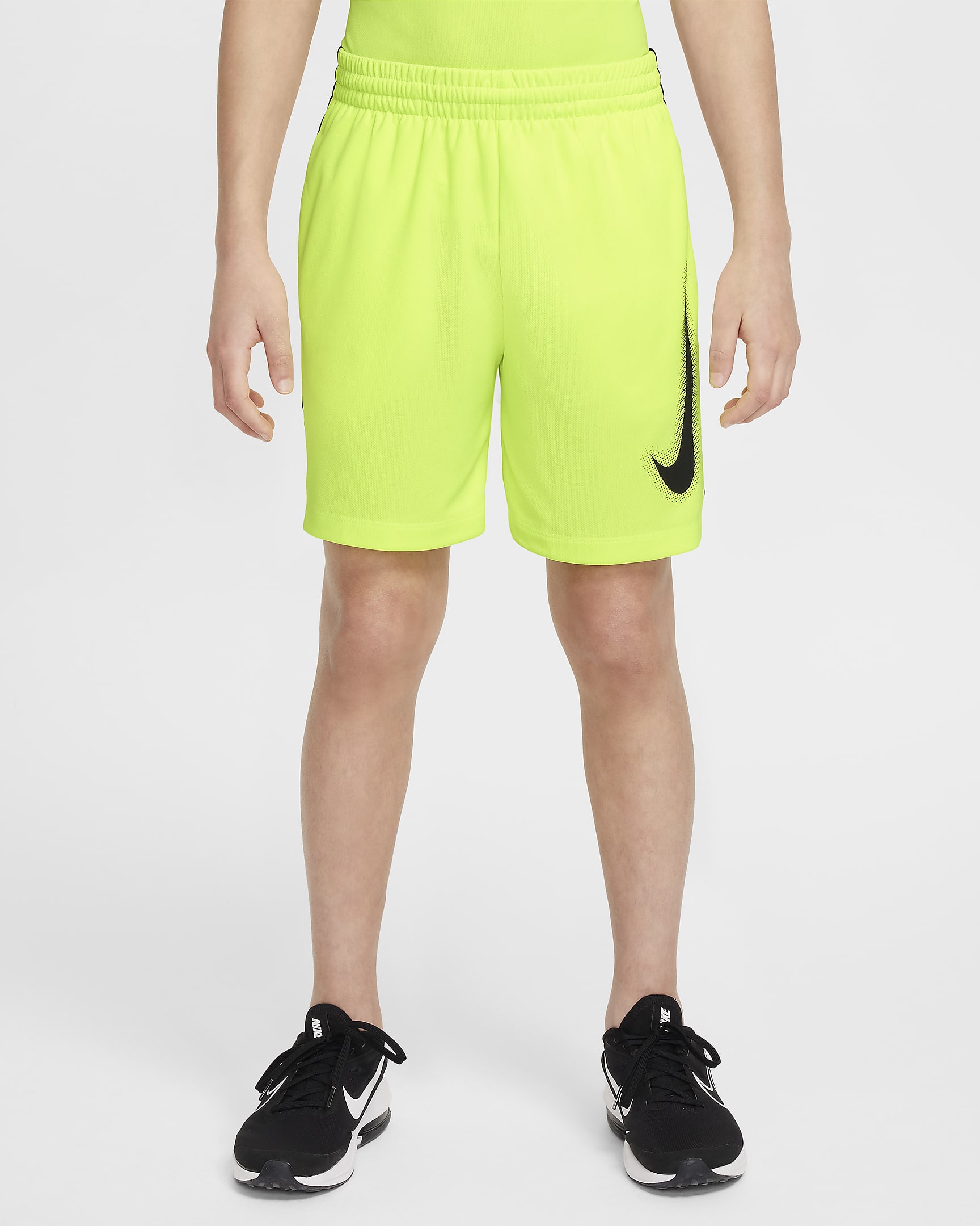 Nike Multi Big Kids' (Boys') Dri-FIT Graphic Training Shorts - Volt/Black/Black