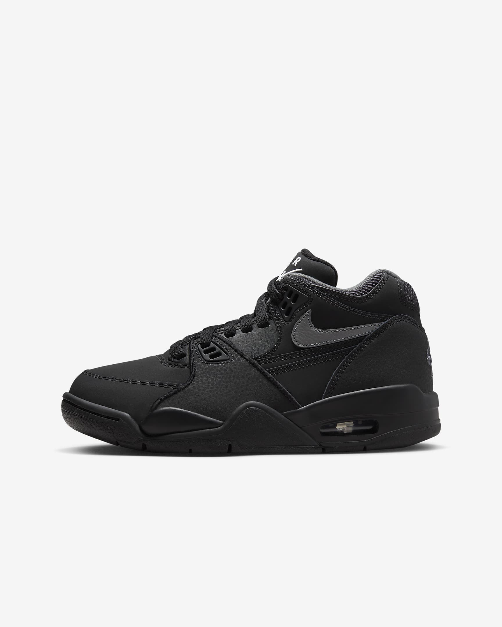 Nike Air Flight 89 Older Kids' Shoes - Black/White/Neutral Grey