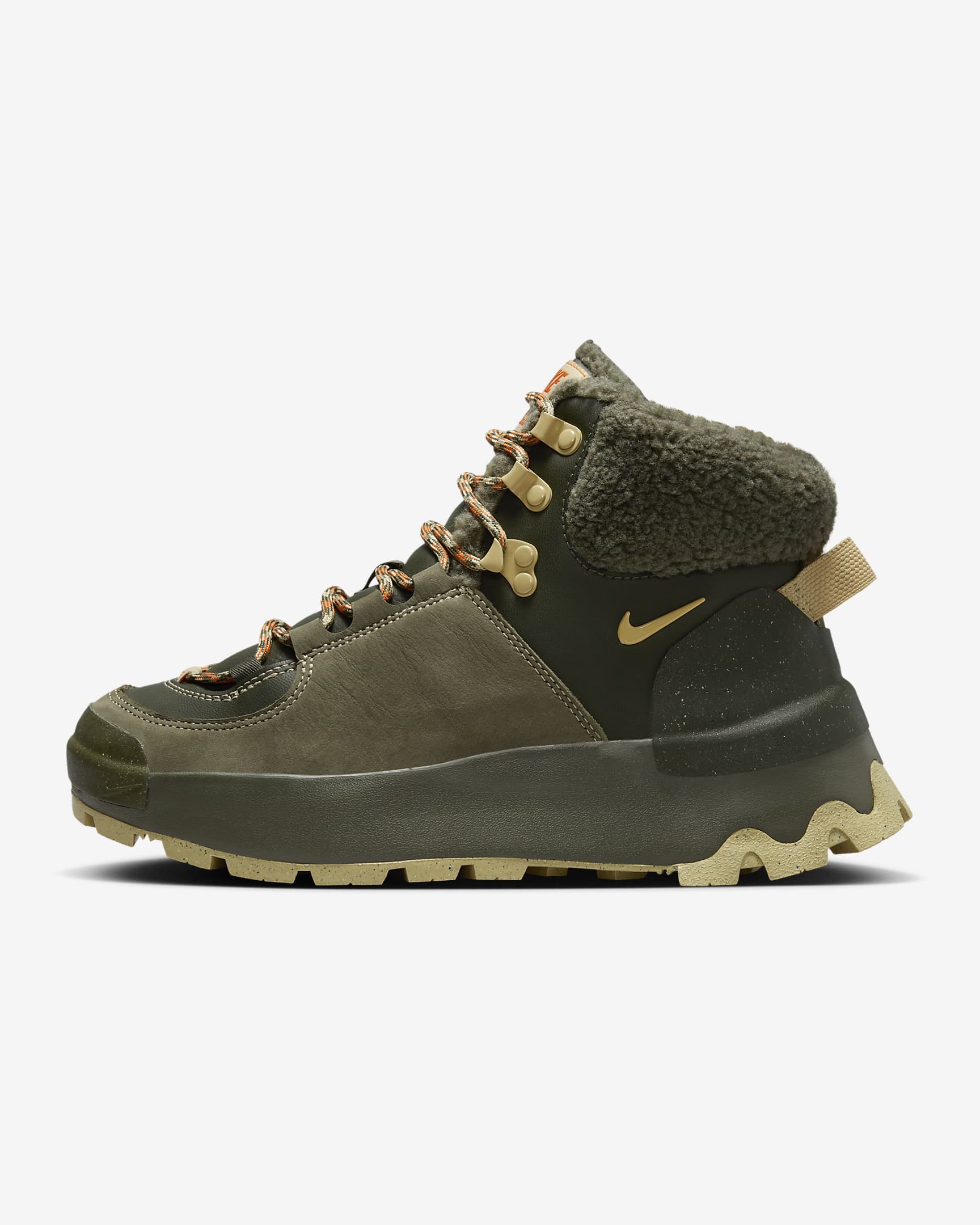 Nike City Classic Premium Women's Waterproof Boot - Cargo Khaki/Medium Olive/Campfire Orange/Sesame