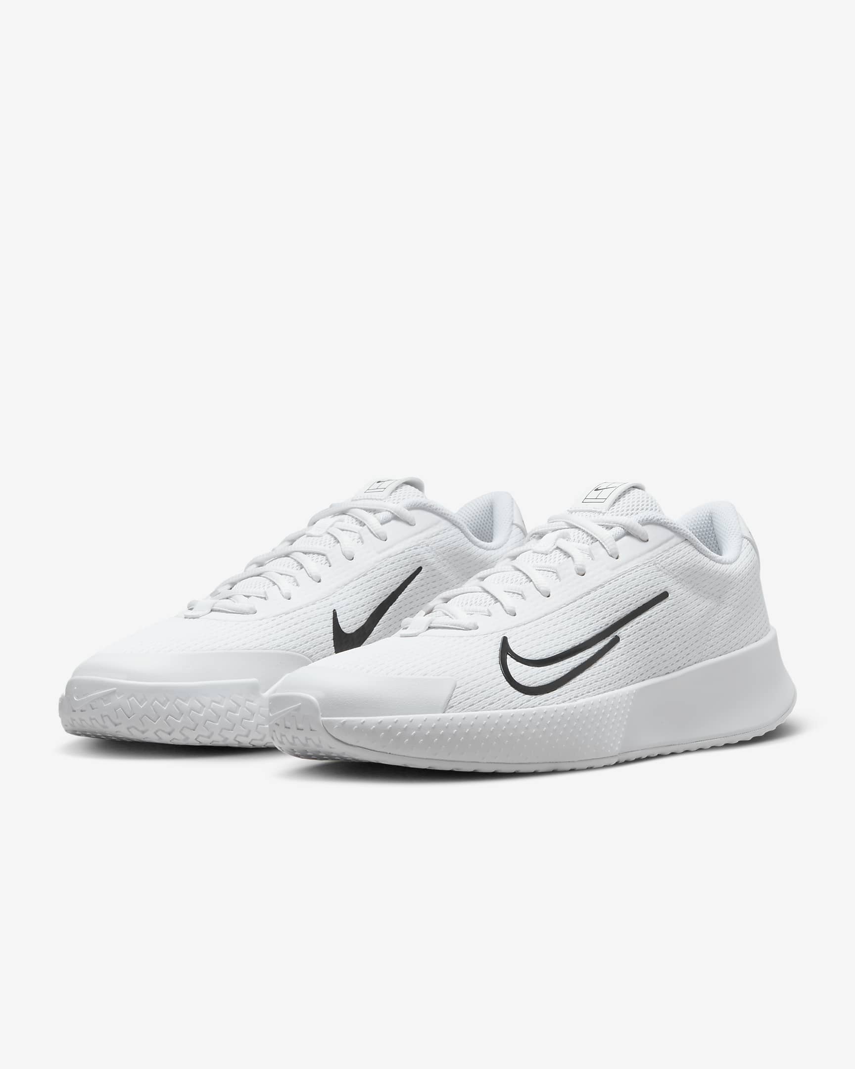 NikeCourt Vapor Lite 2 Men's Hard Court Tennis Shoes - White/Black