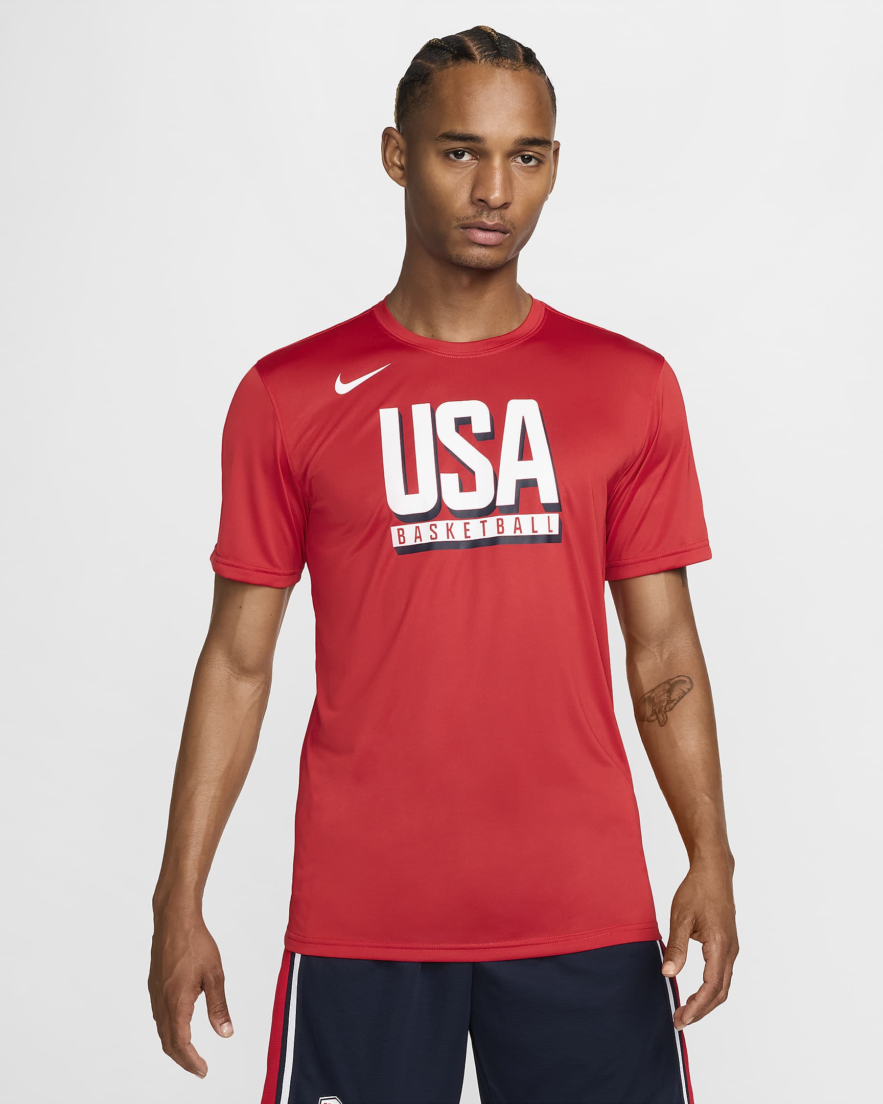 Practice EE. UU. Camiseta de baloncesto Nike - Hombre - Sport Red/Sport Red/Blanco