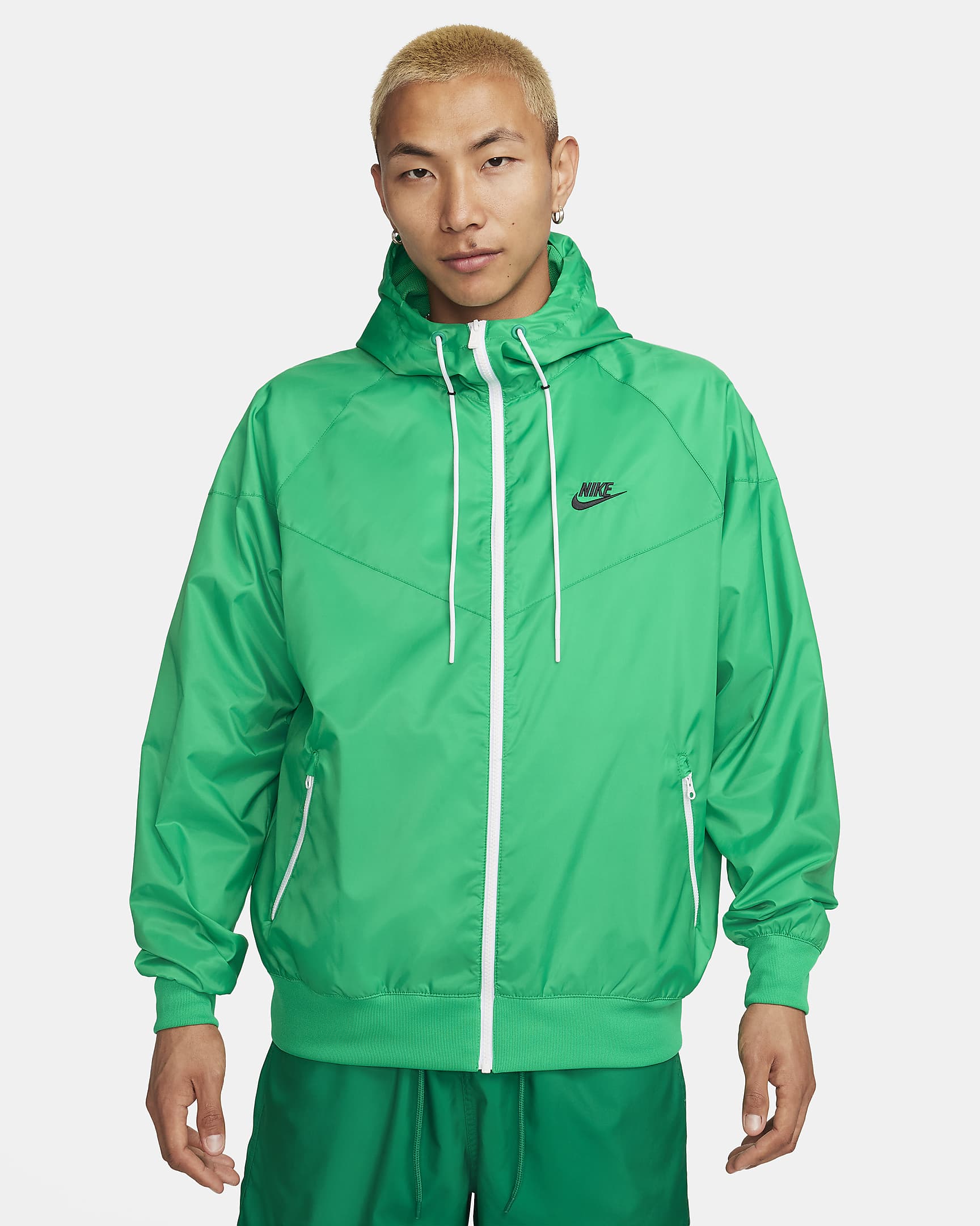 Nike Sportswear Windrunner Kapüşonlu Erkek Ceketi - Stadium Green/Siyah