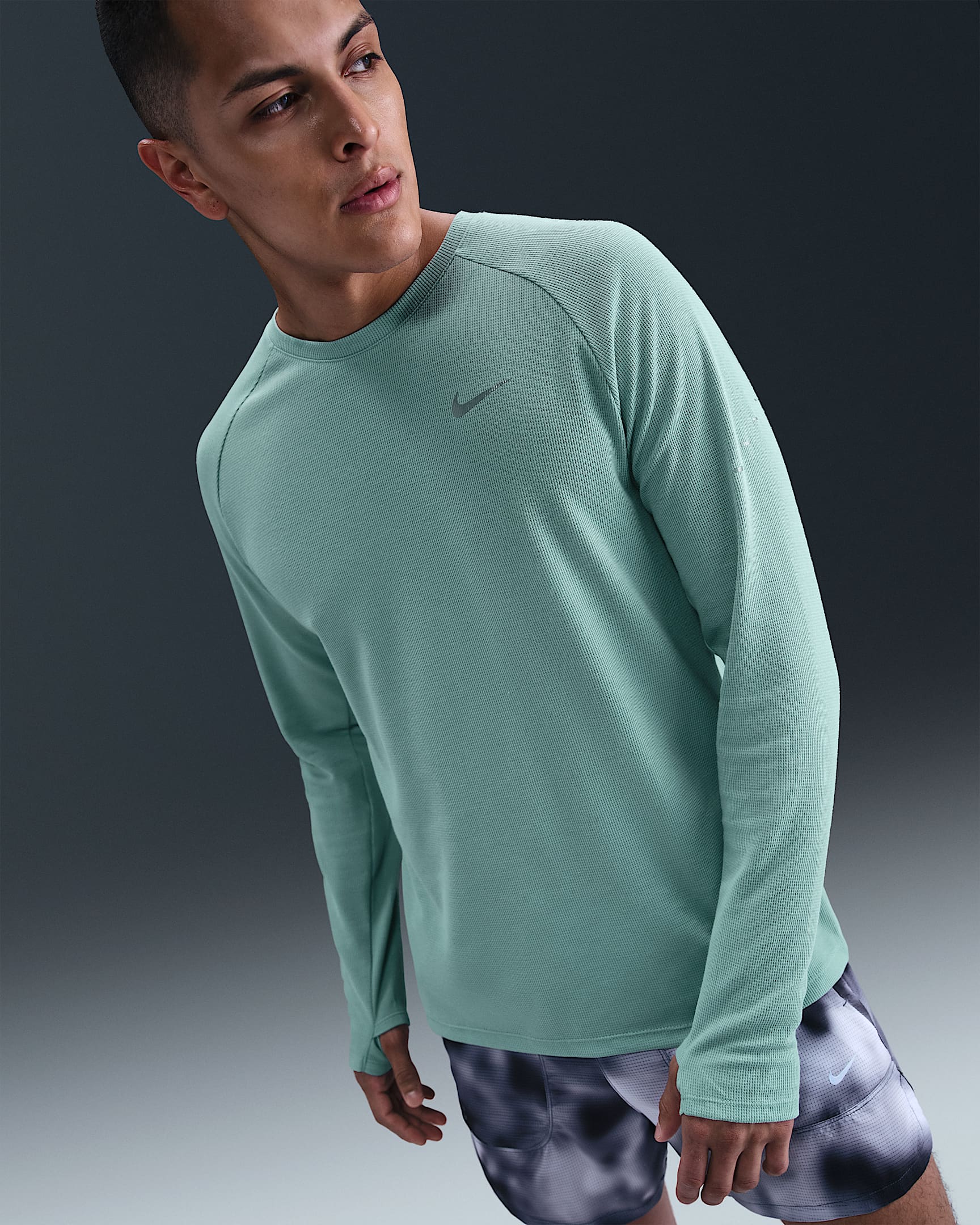Nike Stride Men's Dri-FIT Running Waffle Crew - Cannon