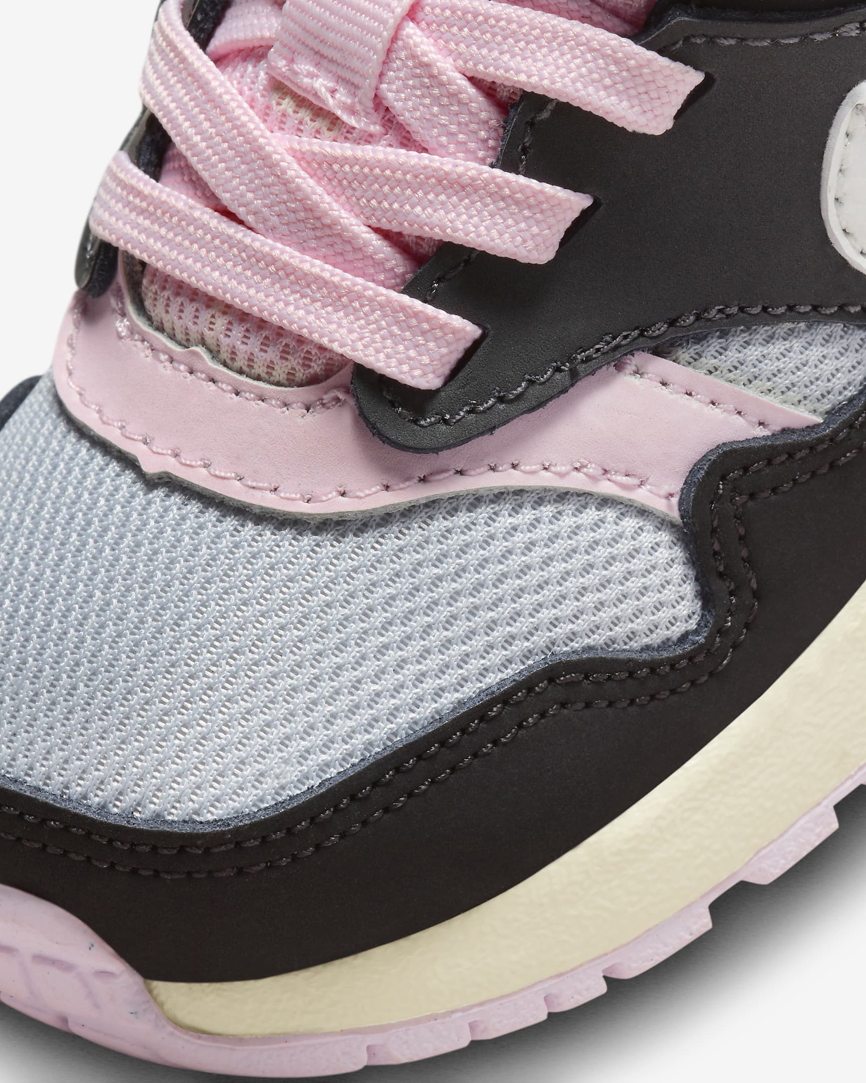 Air Max 1 EasyOn Baby/Toddler Shoes - Black/Anthracite/Pink Foam/Summit White