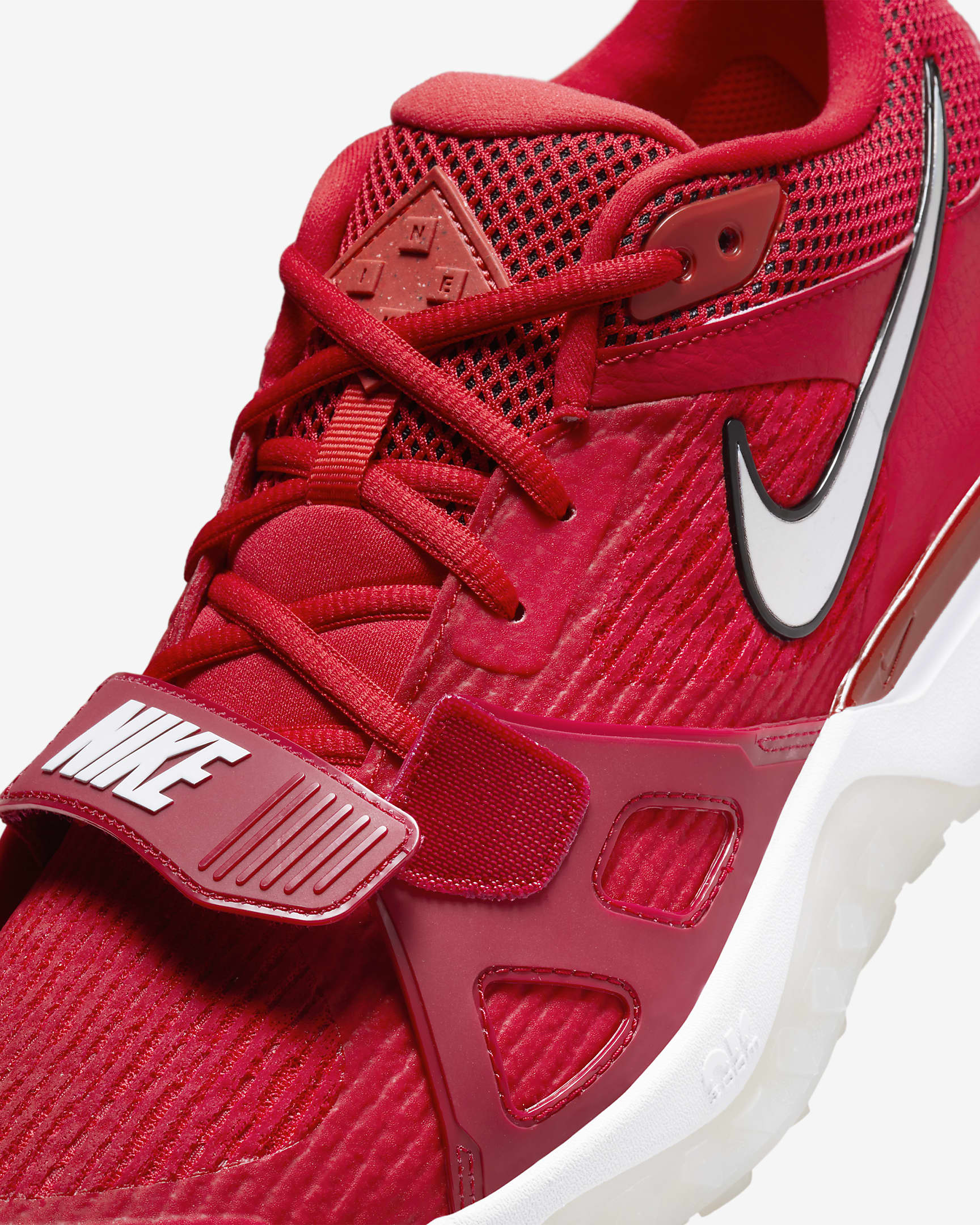 Tenis de béisbol para hombre Nike Air Zoom Diamond Elite Turf - Rojo universitario/Platino puro/Rojo gimnasio/Blanco