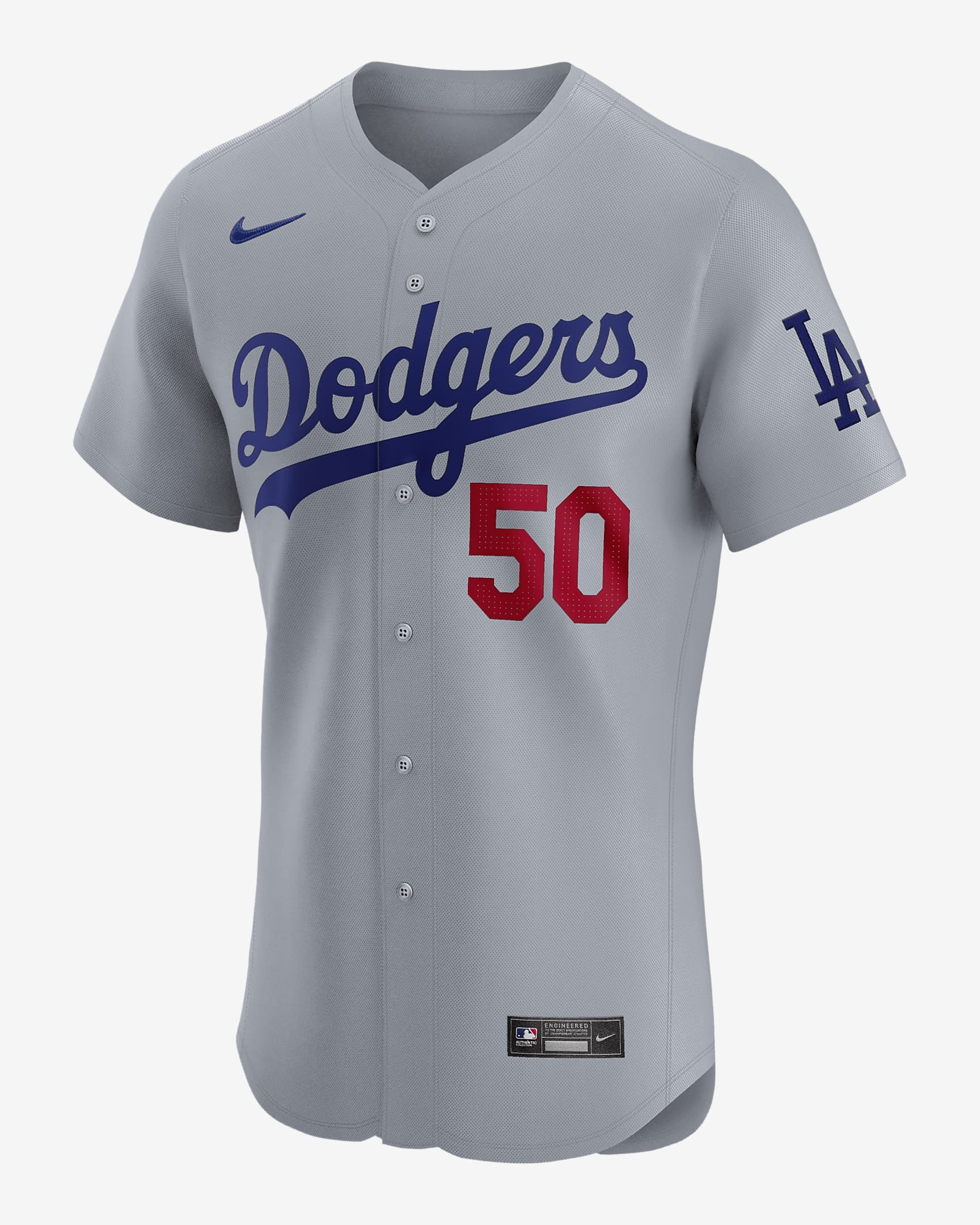 Mookie Betts Los Angeles Dodgers Men's Nike Dri-FIT ADV MLB Elite Jersey - Grey