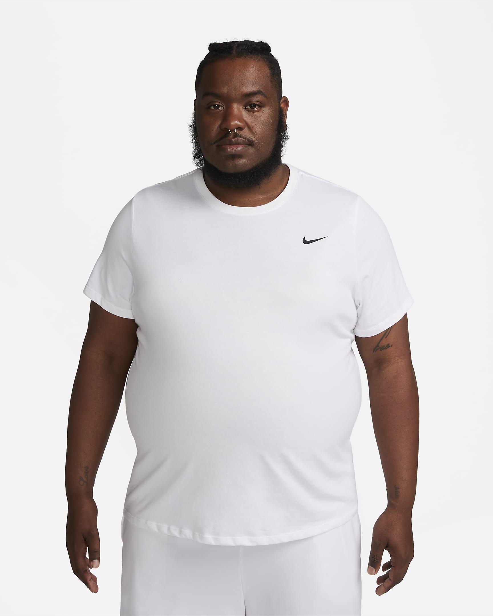 T-shirt de fitness Nike Dri-FIT para homem - Branco/Preto