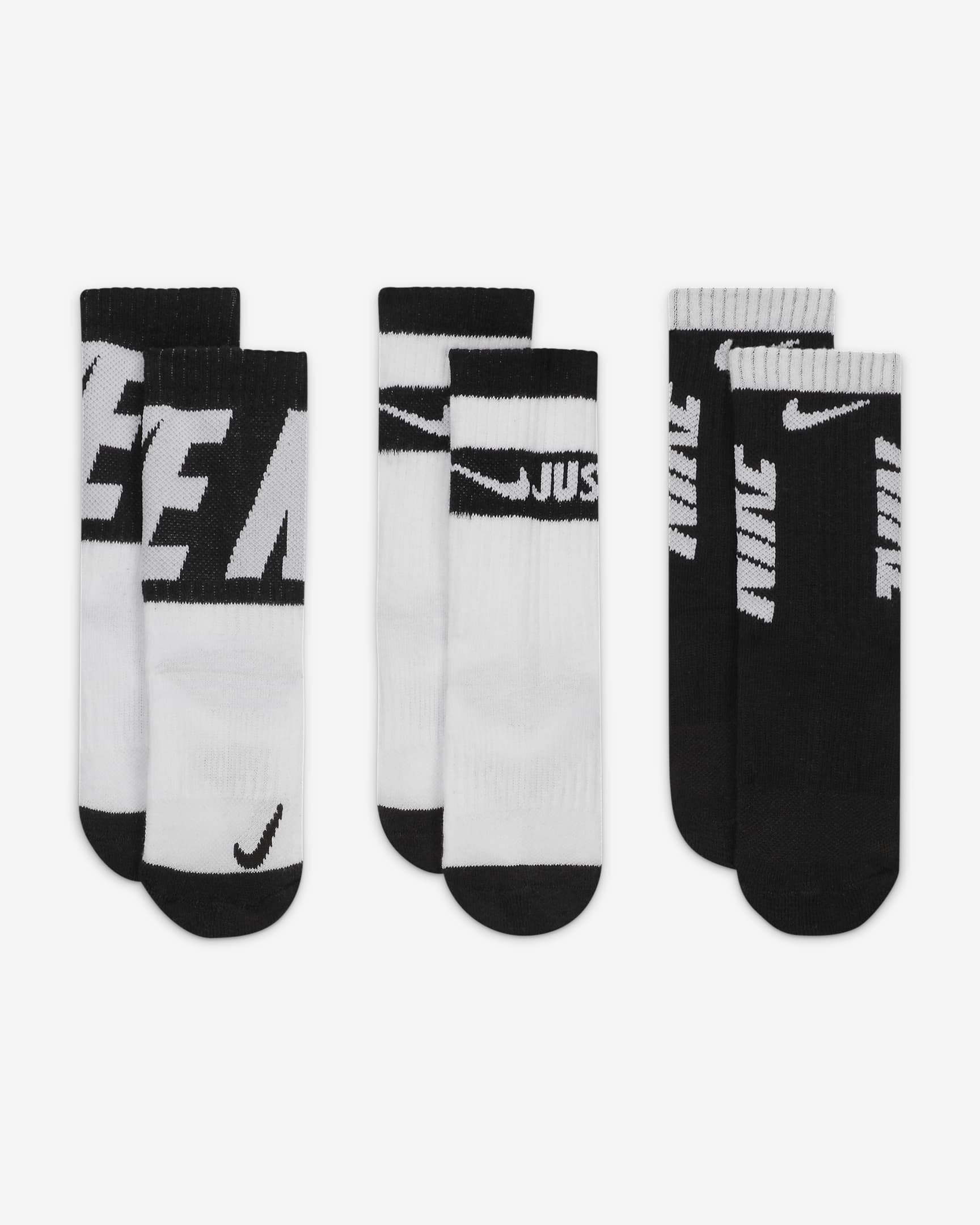 Nike Dri-FIT Sport Little Kids' Crew Socks (3 Pairs). Nike.com