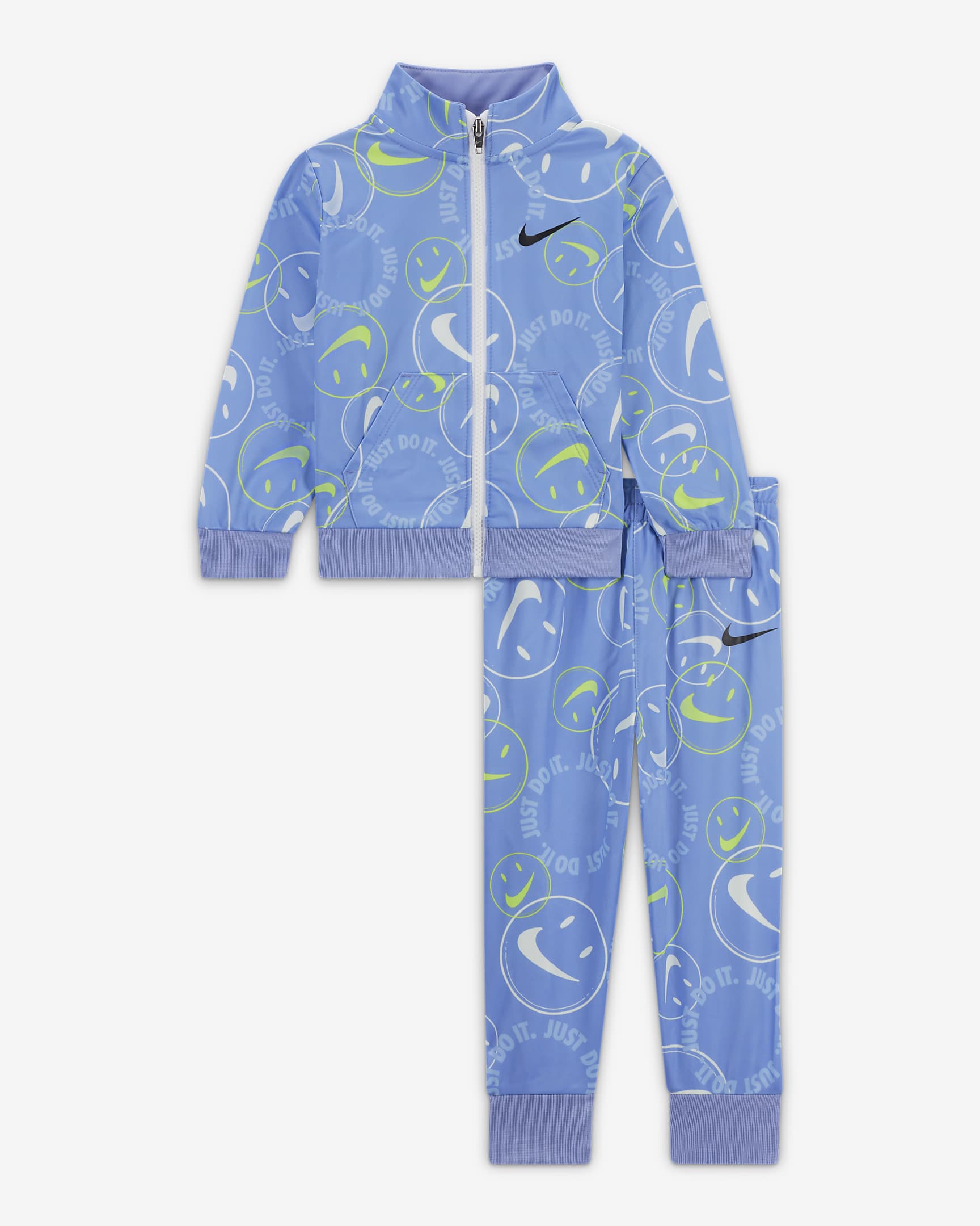 Nike Smiley Swoosh Printed Tricot Set Baby Tracksuit - Light Thistle