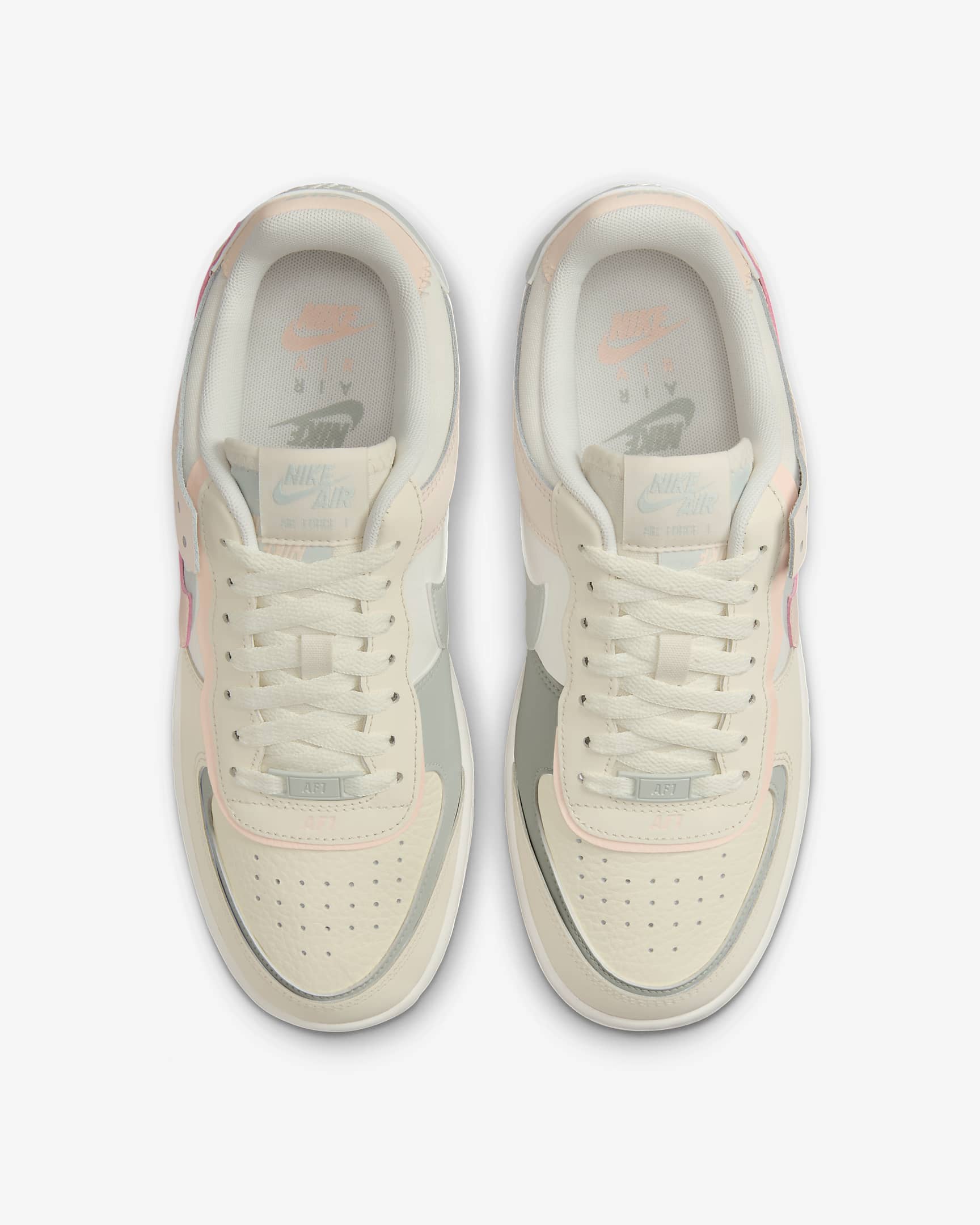 Buty damskie Nike Air Force 1 Shadow - Coconut Milk/Light Silver/Sail/Crimson Tint