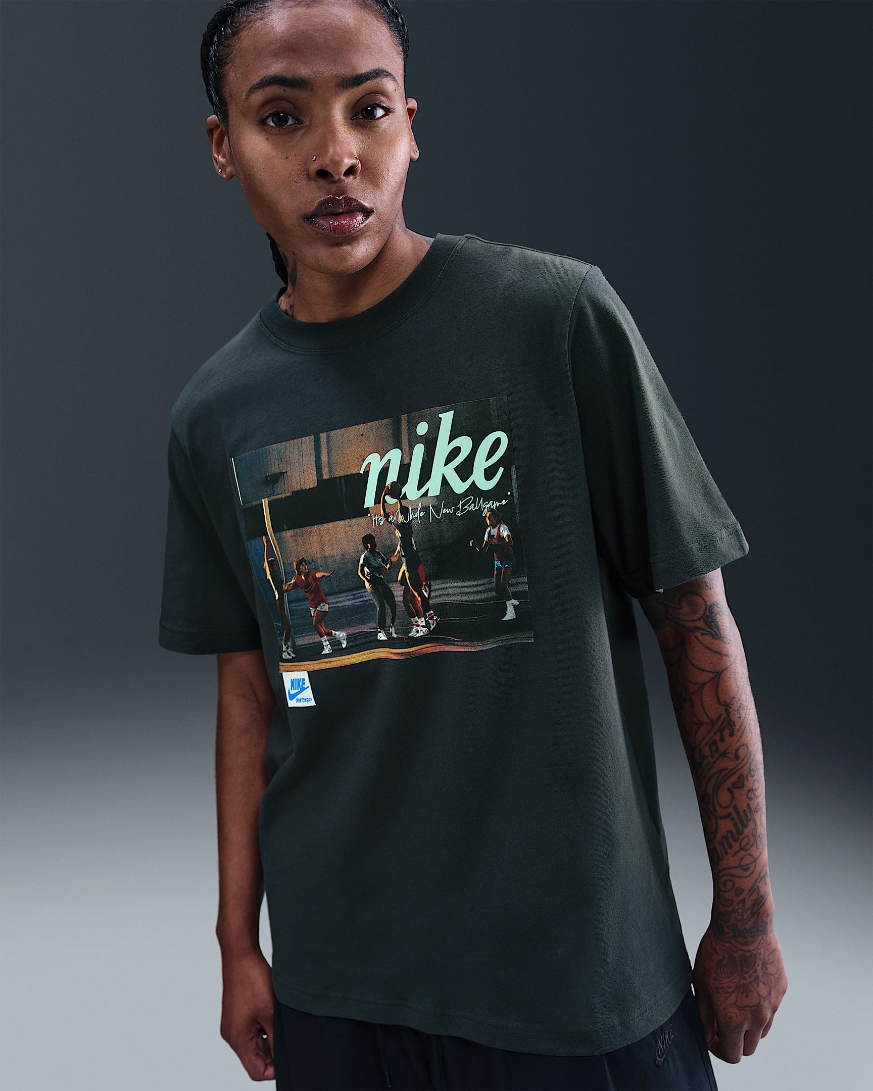 Nike Women's Basketball T-Shirt - Seaweed