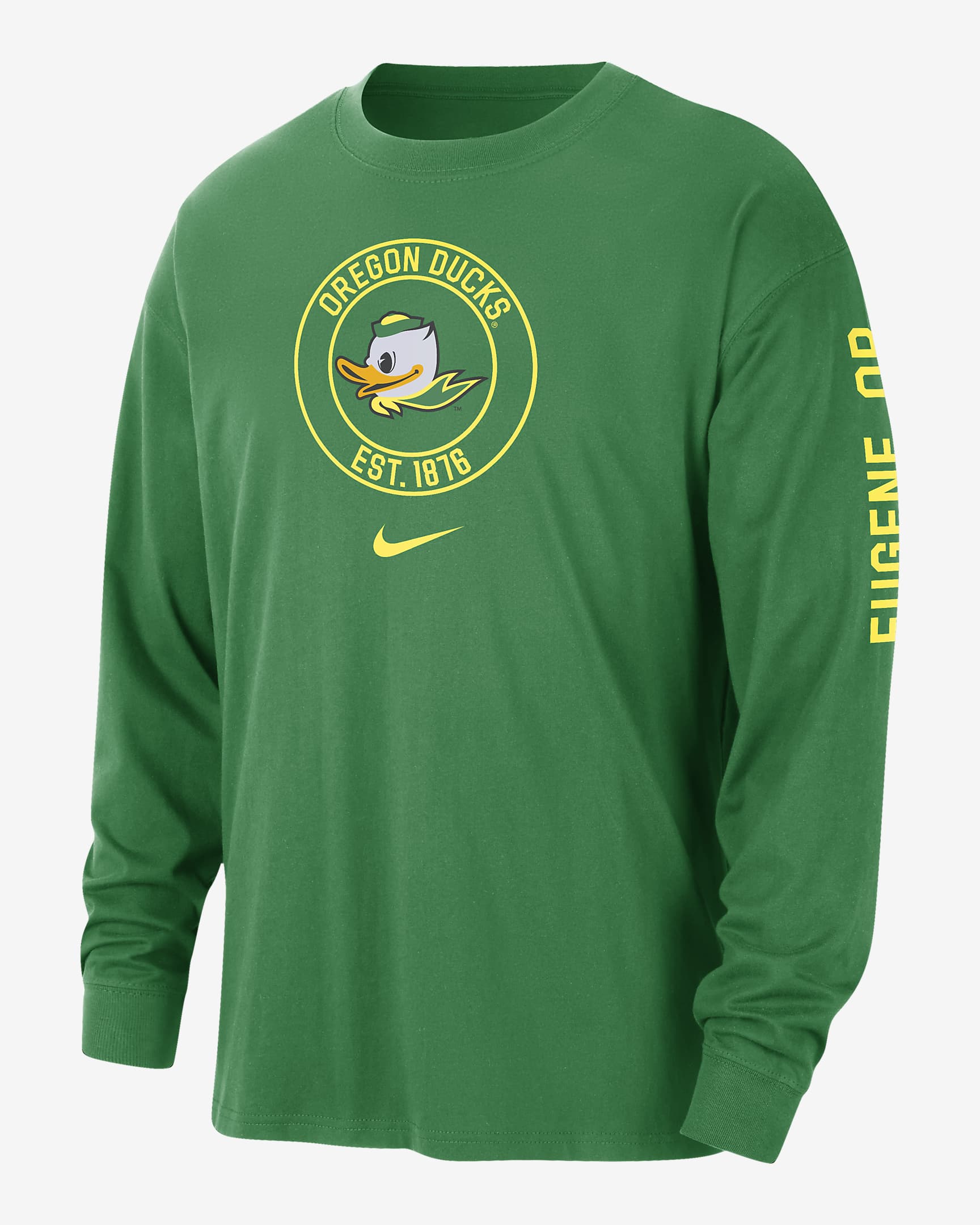 Oregon Max90 Men's Nike College Long-Sleeve T-Shirt - Apple Green