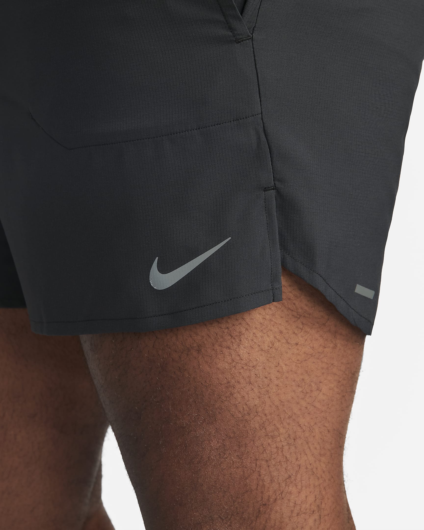 Nike Stride Dri-FIT-Laufshorts mit Futter für Herren (ca. 12,5 cm) - Schwarz/Schwarz