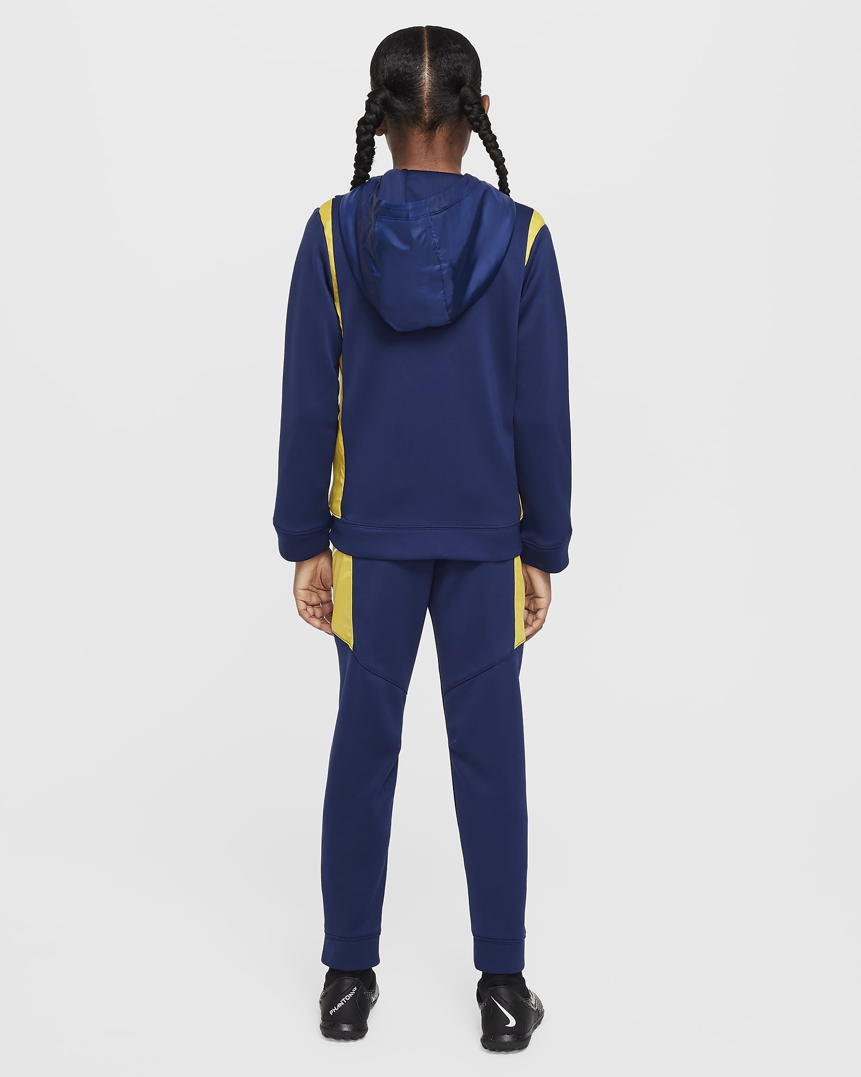 Tottenham Hotspur Nike vevd fotballtracksuit til store barn - Binary Blue/Varsity Maize/Hvit