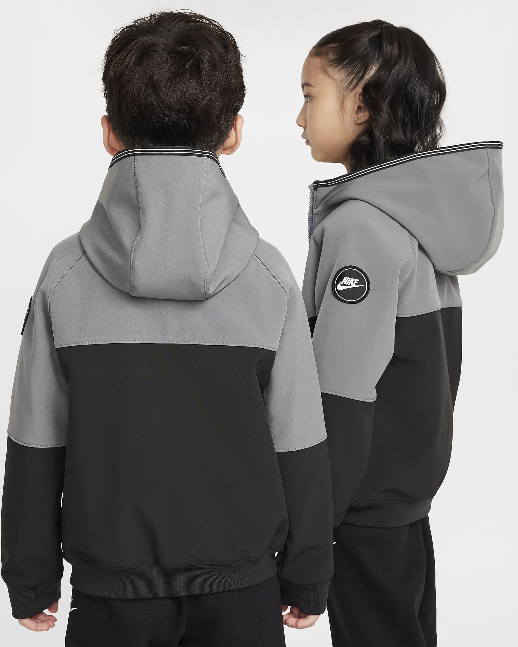 Chamarra ligera Futura para niños talla pequeña Nike - Gris humo