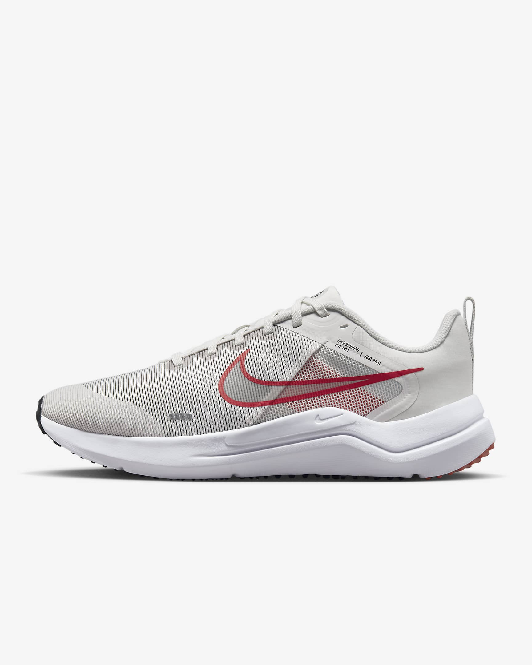 Nike Downshifter 12 Men's Road Running Shoes - Platinum Tint/Black/White/Light Crimson