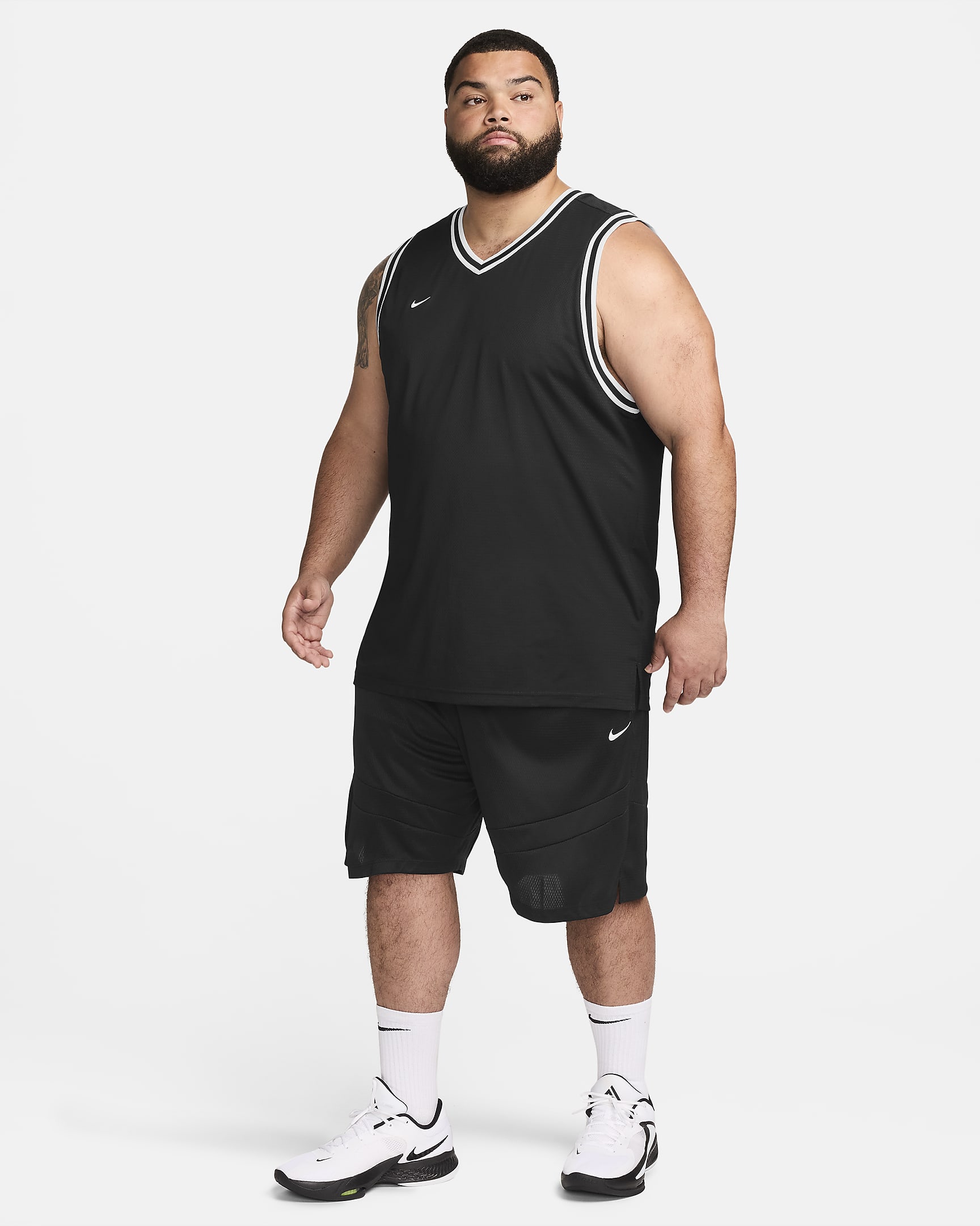 Nike Icon Dri-FIT Basketballshorts für Herren (ca. 20,5 cm) - Schwarz/Schwarz/Schwarz/Weiß