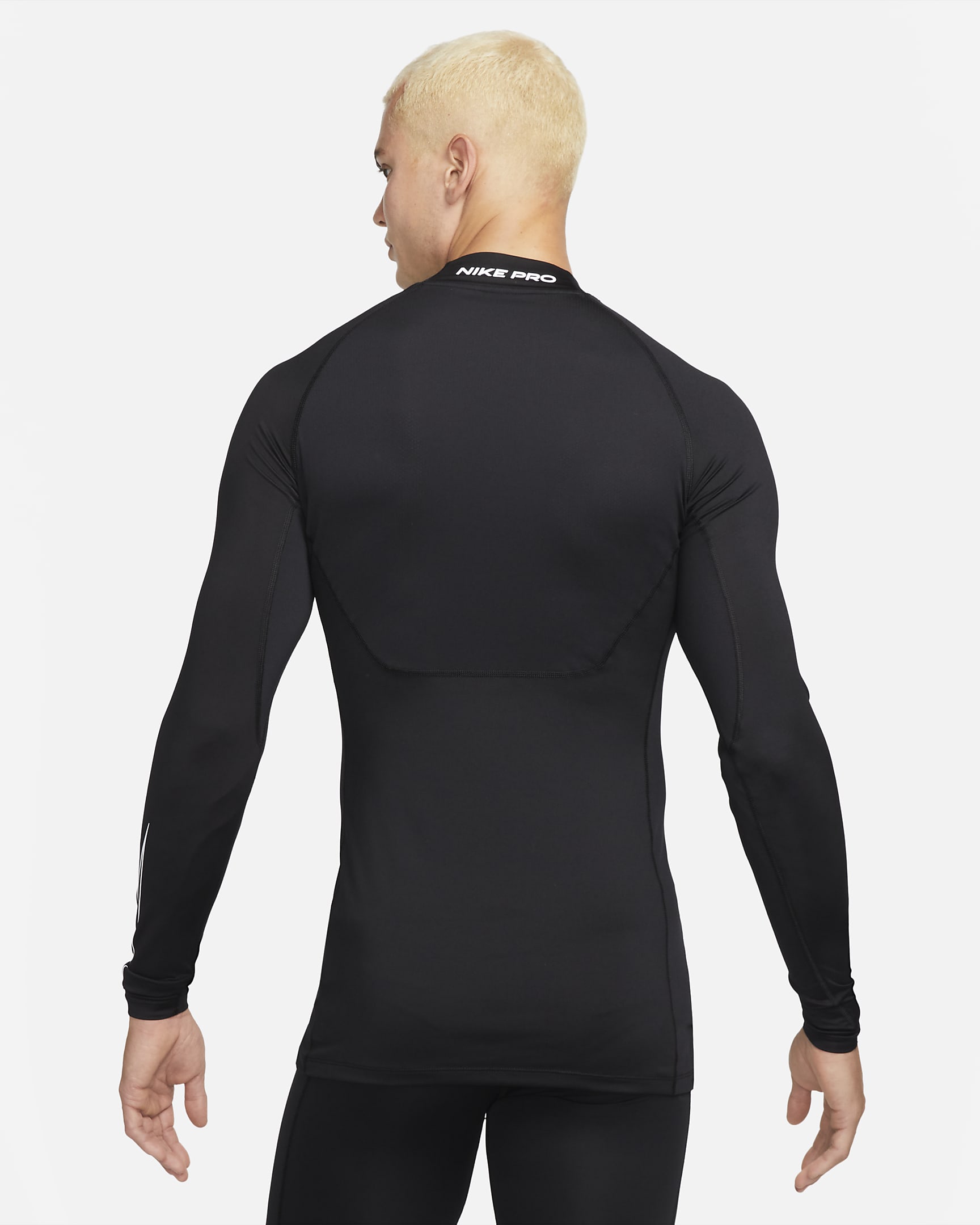 Nike Pro Dri-FIT Men's Tight-Fit Long-Sleeve Top - Black/White