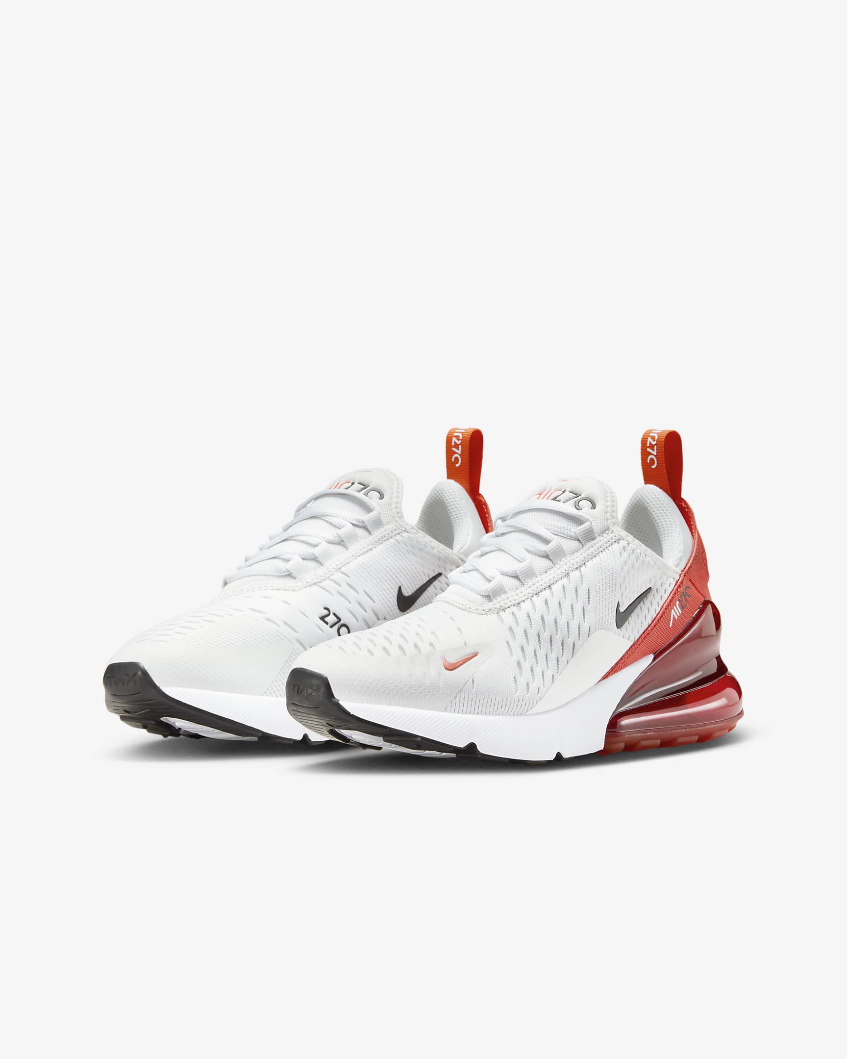 Nike Air Max 270 sko til store barn - Photon Dust/Picante Red/Svart