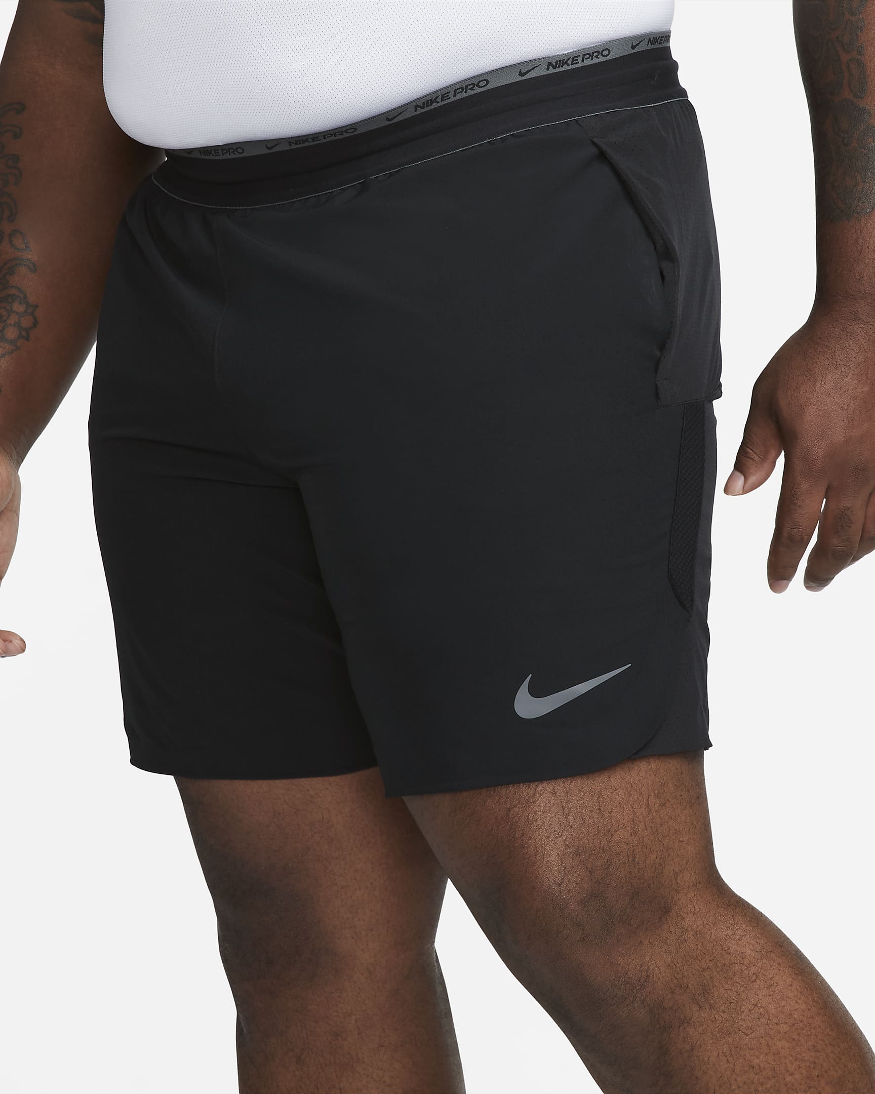 Nike Dri-FIT Flex Rep Pro Collection Pantalón corto de entrenamiento sin forro de 20 cm - Hombre - Negro/Iron Grey