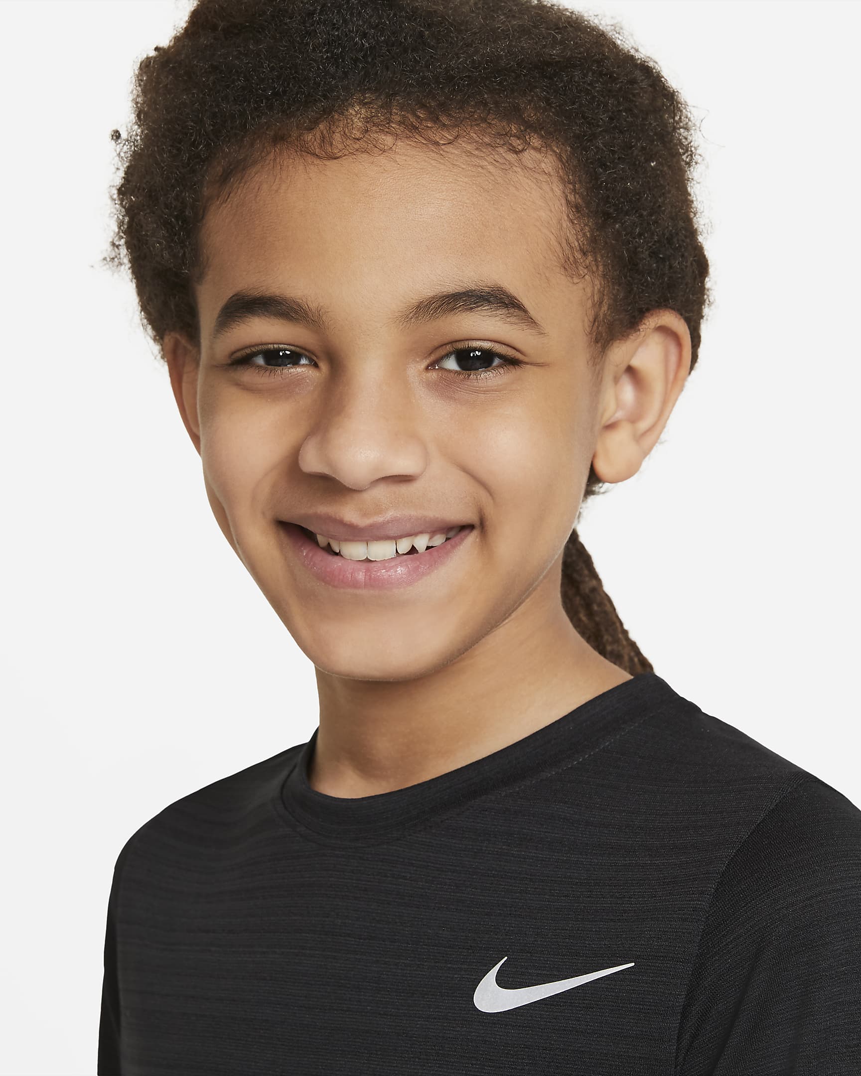 Nike Dri-FIT Miler Trainingsoberteil für ältere Kinder (Jungen) - Schwarz