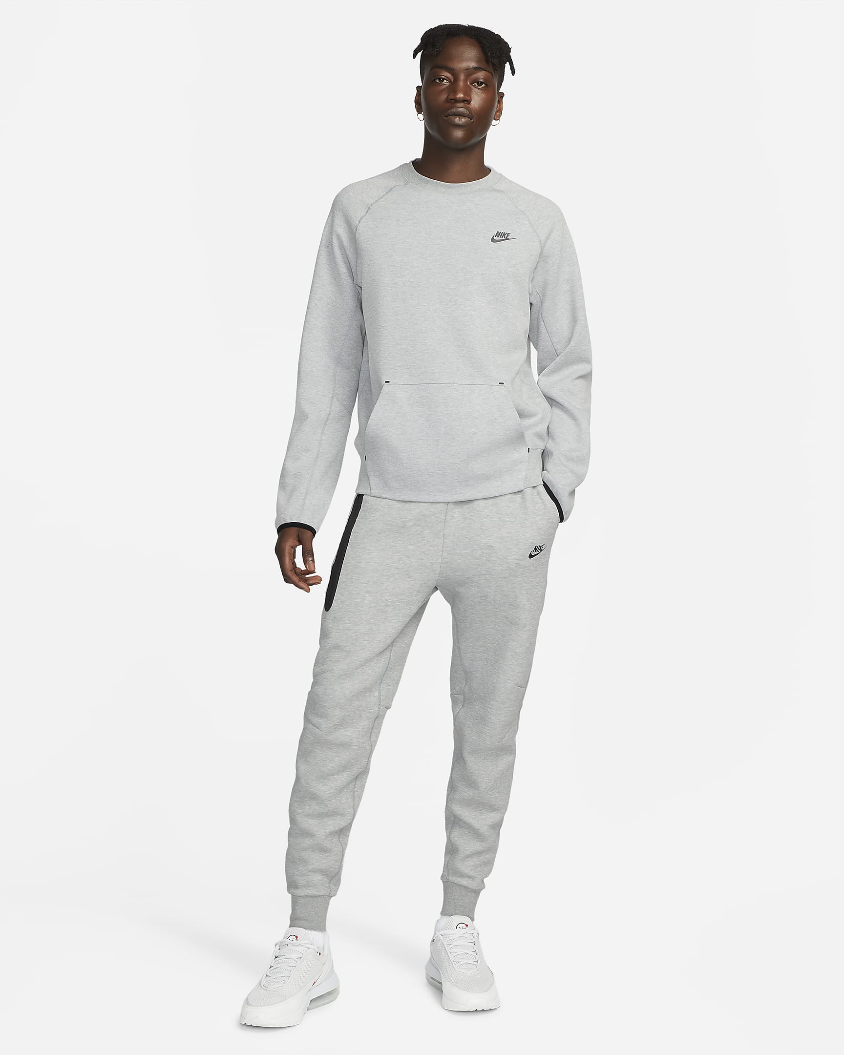 Joggingbyxor Nike Sportswear Tech Fleece för män - Dark Grey Heather/Svart