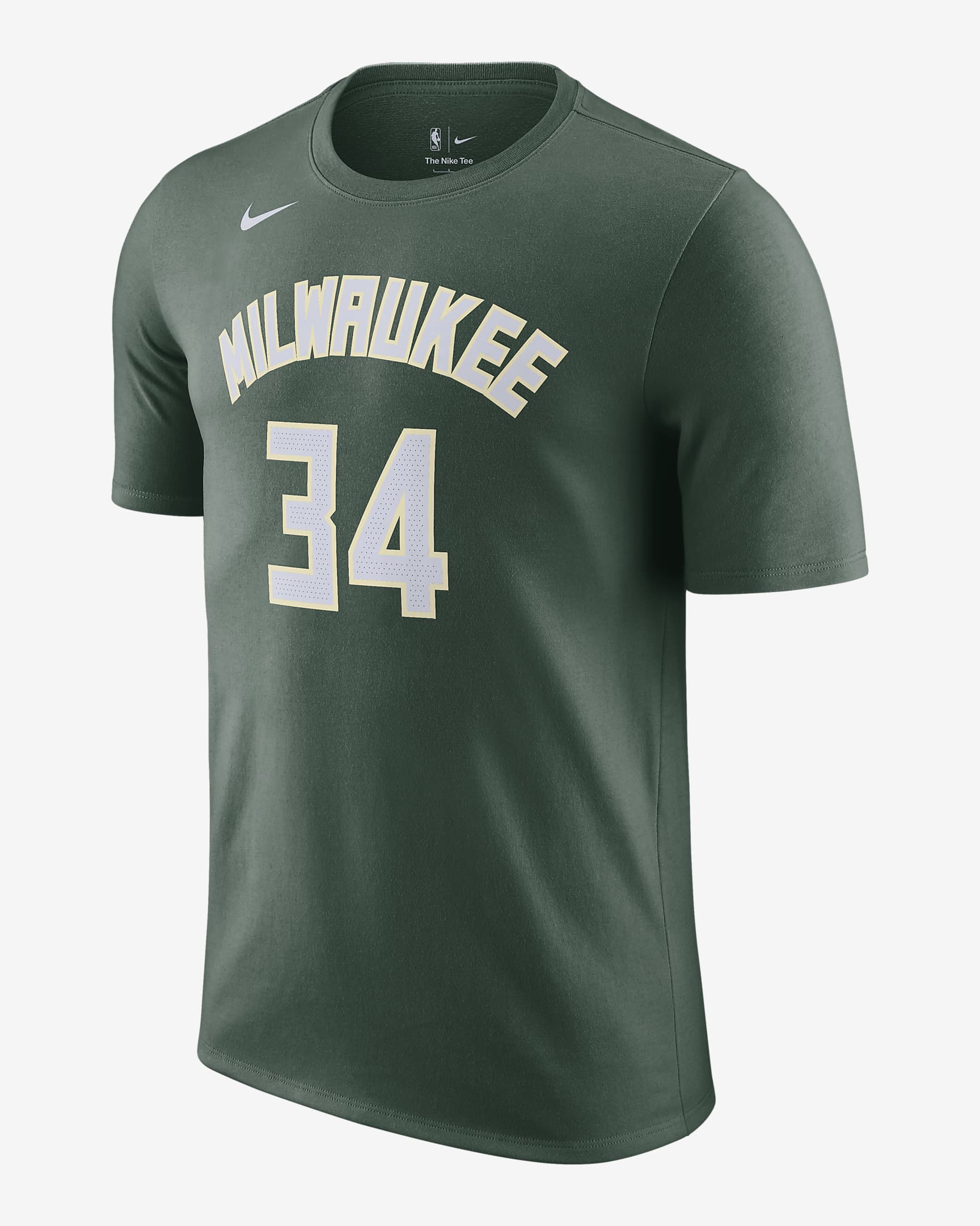 เสื้อยืด Nike NBA ผู้ชาย Milwaukee Bucks - Fir