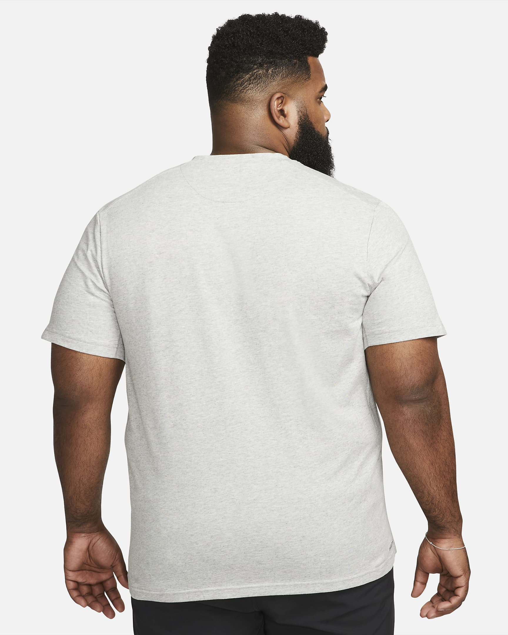 Nike Primary Men's Dri-FIT Short-Sleeve Versatile Top - Dark Grey Heather/Heather/Smoke Grey