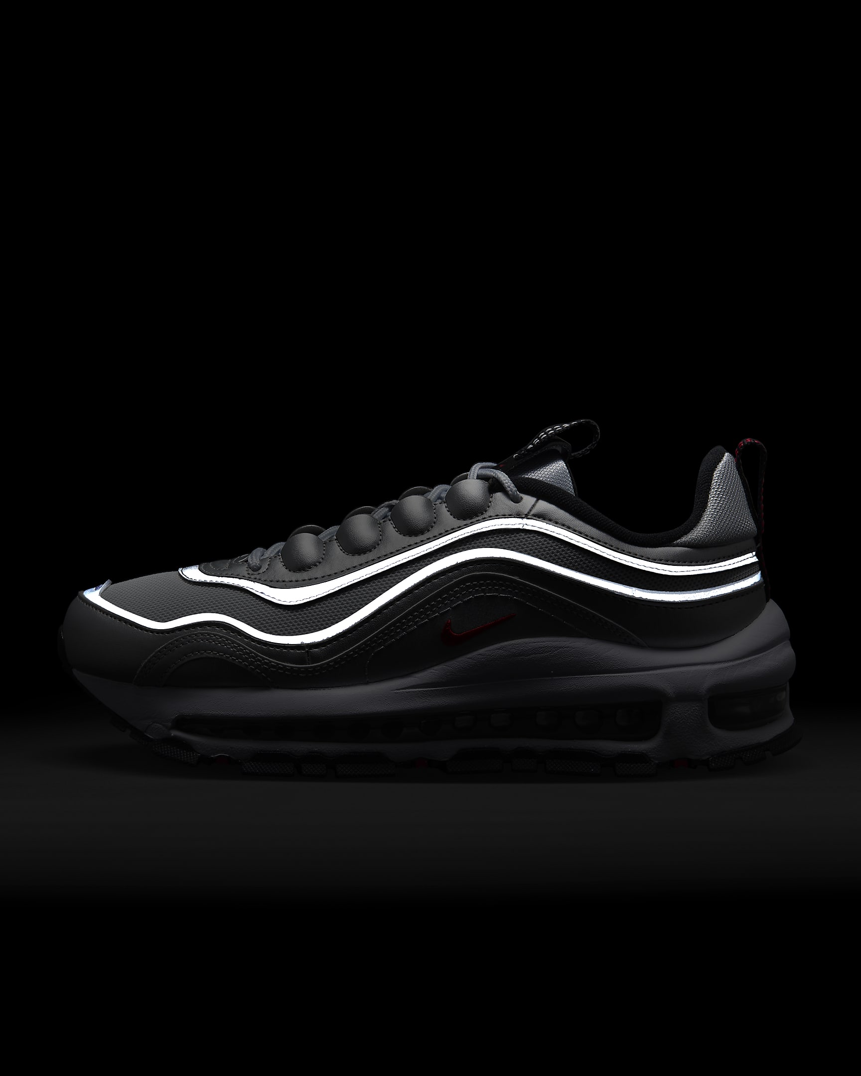 Nike Air Max 97 Futura 女鞋 - Metallic Silver/Pure Platinum/白色/University Red