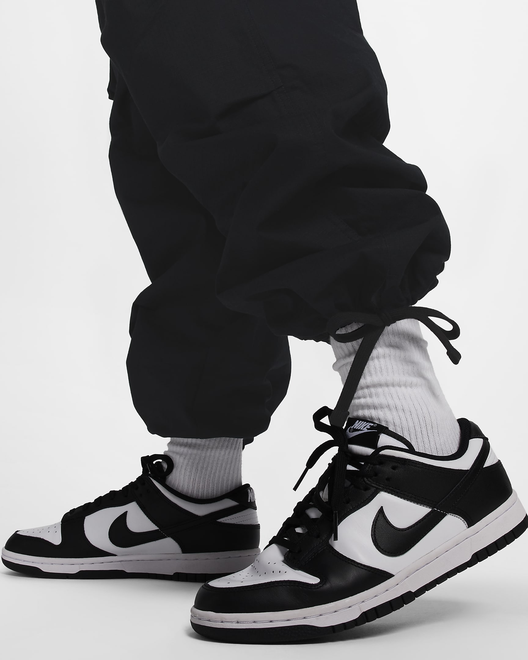 Nike Sportswear Women's Mid-Rise Oversized Cargo Trousers - Black/Sail