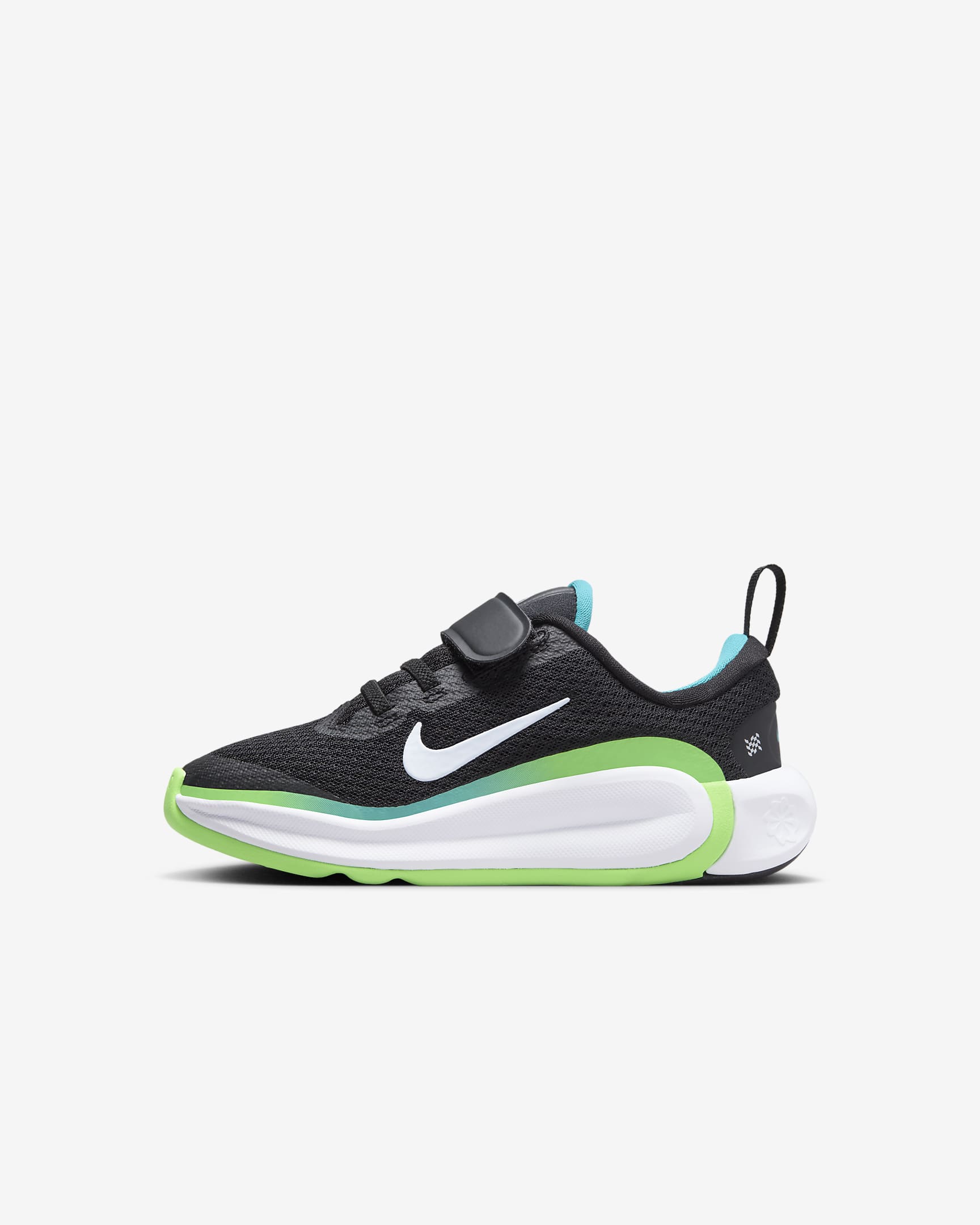 Nike Infinity Flow Little Kids' Shoes - Black/Aquamarine/Green Strike/Football Grey