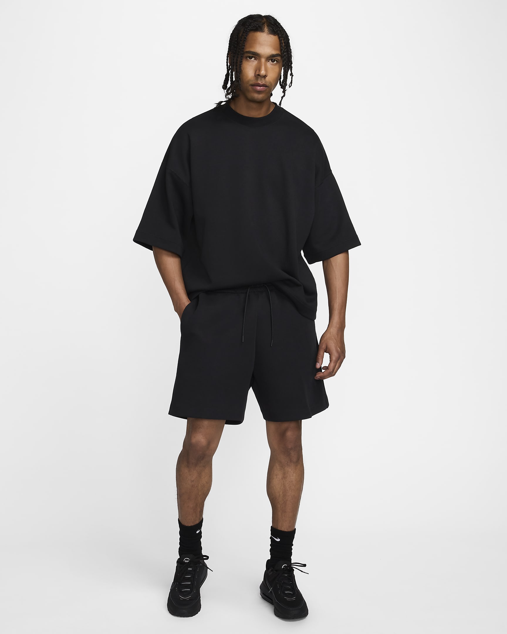 Shorts in fleece Nike Tech – Uomo - Nero/Nero