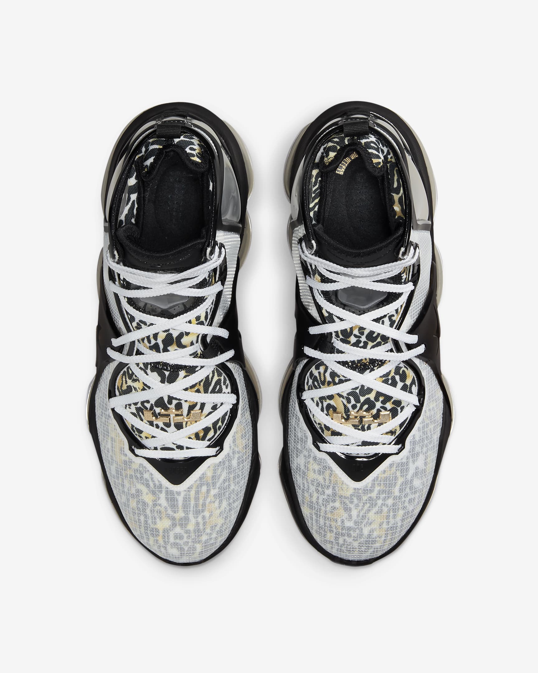 Chaussure de basket LeBron 19 - Blanc/Noir/Metallic Gold