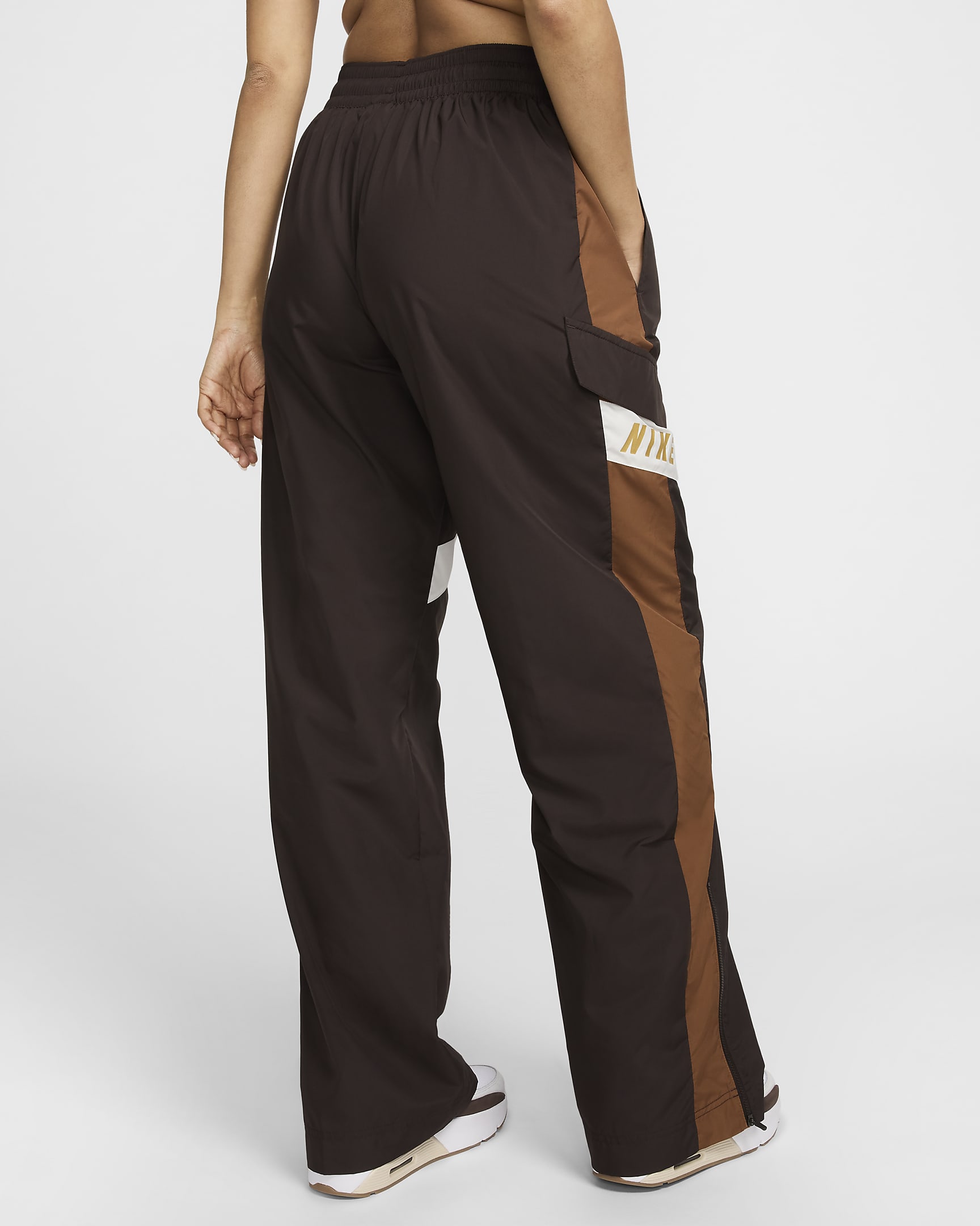 Pantaloni a vita alta Nike Sportswear – Donna - Velvet Brown/Light British Tan/Sail