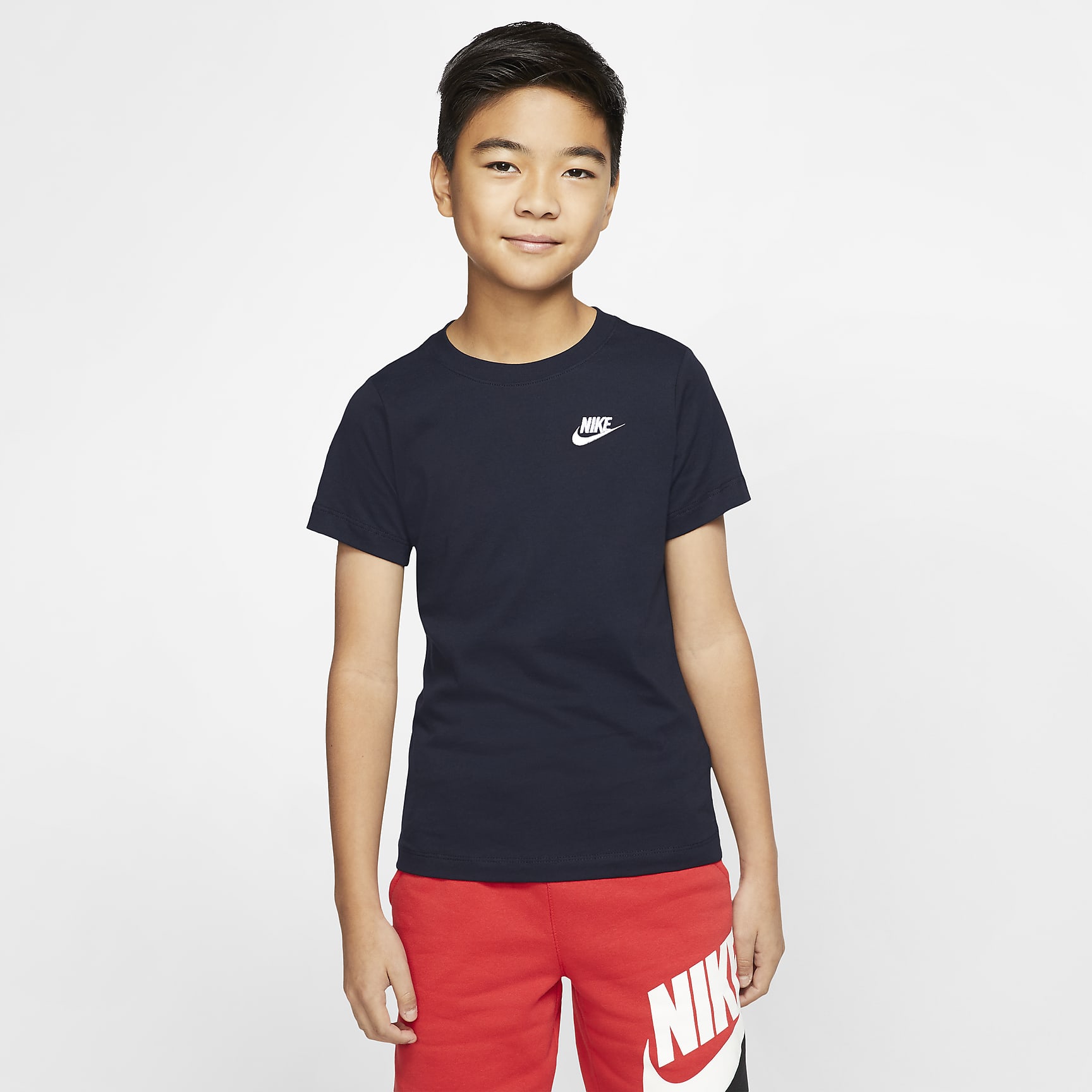 T-shirt Nike Sportswear pour ado - Obsidian/Blanc