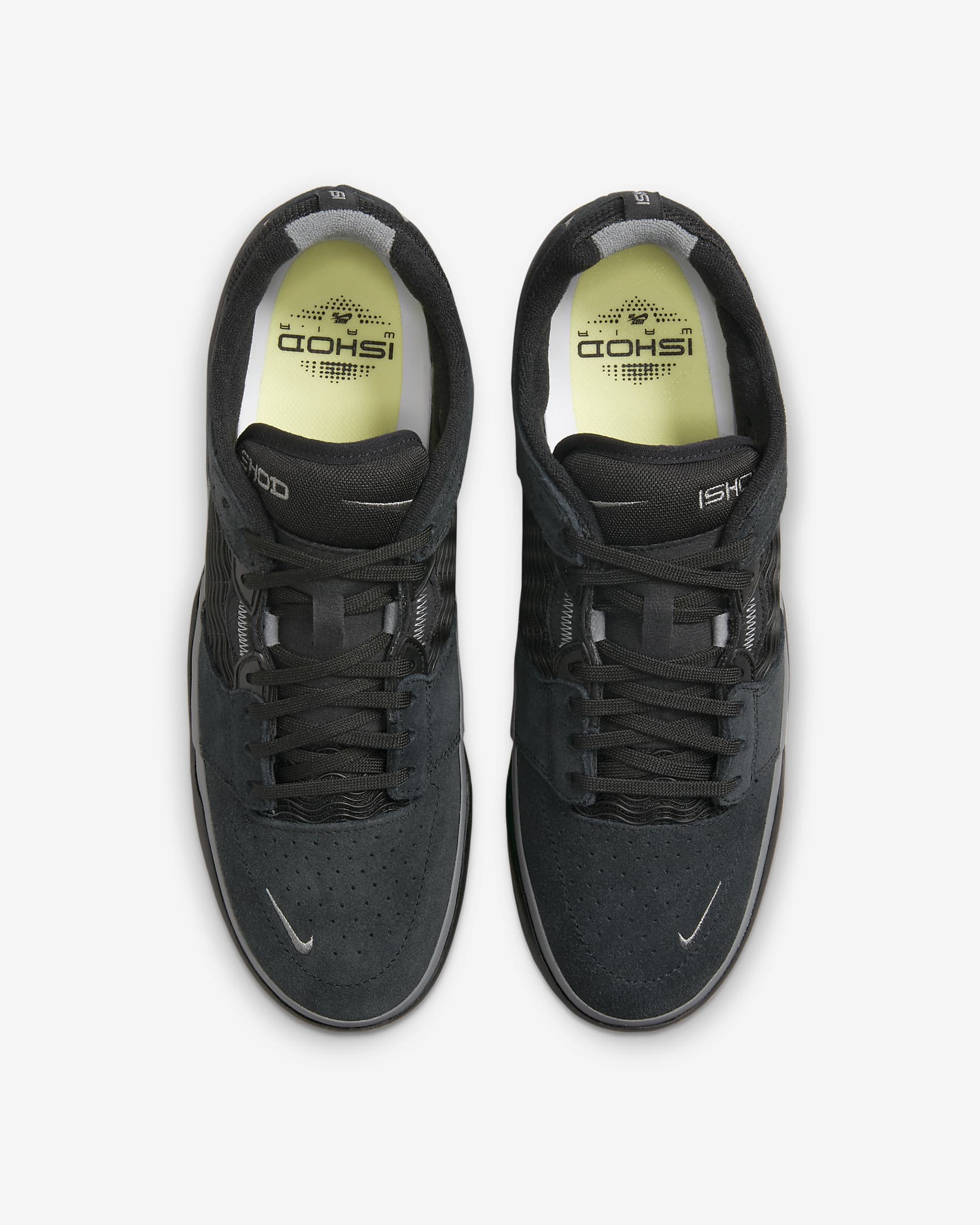 Nike SB Ishod Wair Skate Shoes - Black/Black/Citron Tint/Smoke Grey