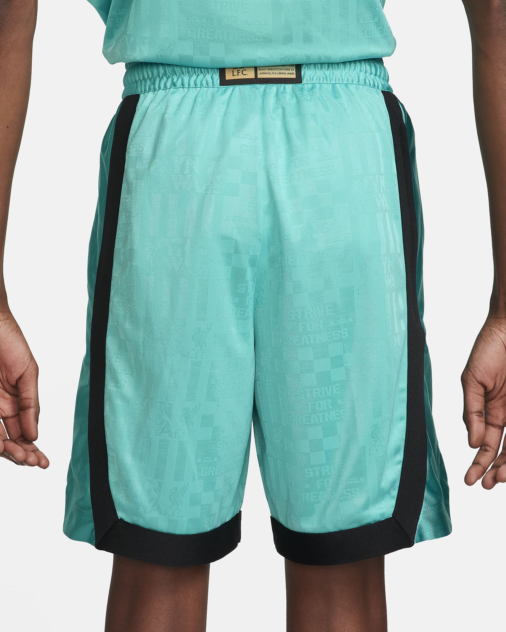 Short de basket Dri-FIT DNA 20 cm LeBron x Liverpool FC pour homme - Washed Teal/Truly Gold