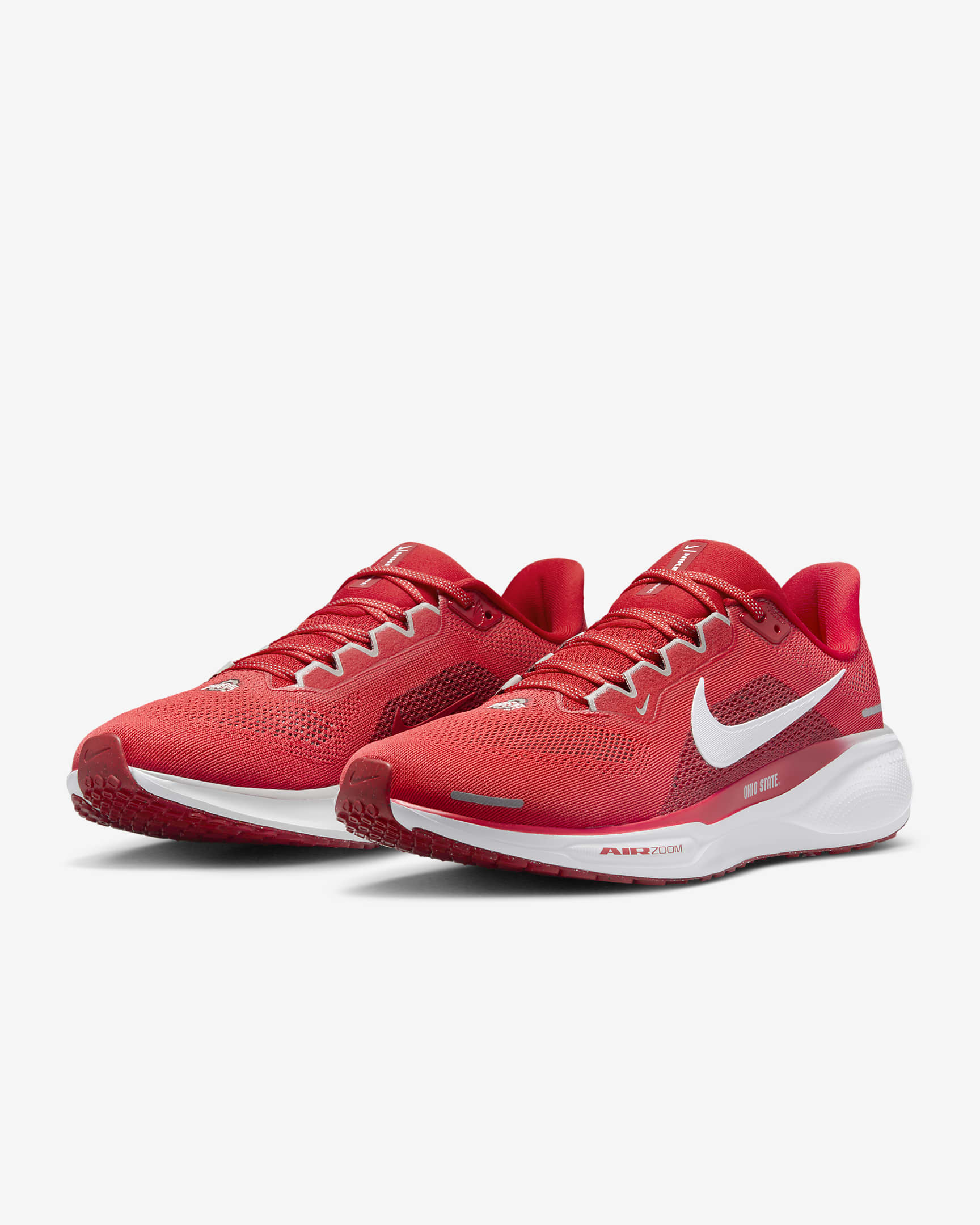 Tenis de correr en pavimento universitarios Nike para hombre Ohio State Pegasus 41 - Rojo universitario/Blanco/Gris peltre/Blanco