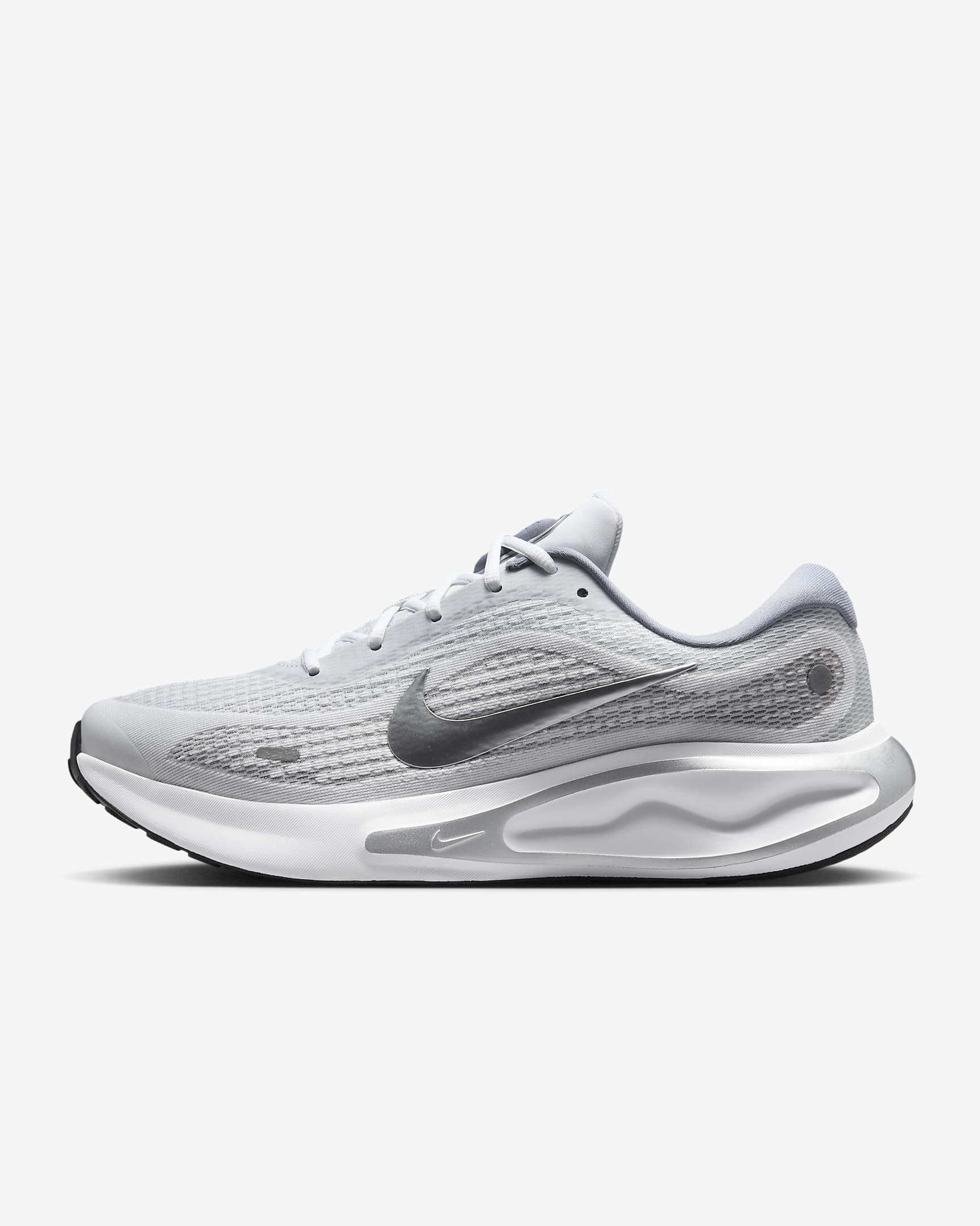 Chaussures de running sur route Nike Journey Run pour homme - Blanc/Noir/Ashen Slate/Metallic Silver