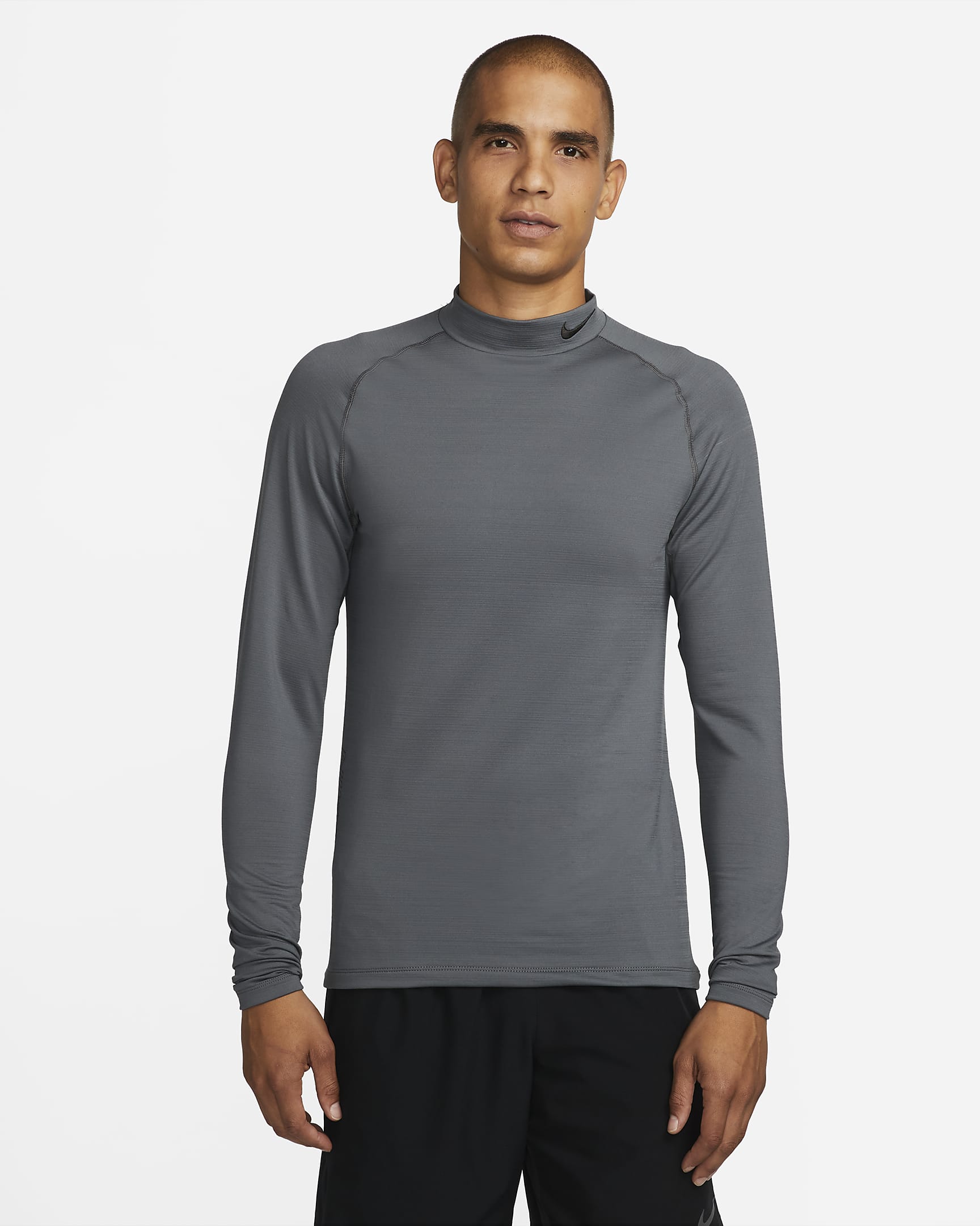 Nike Pro Warm Mens Long Sleeve Mock Neck Training Top Nike Gb 2476