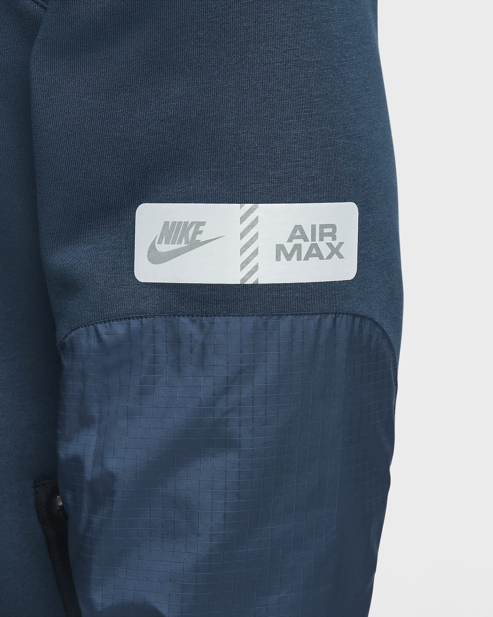 Felpa in fleece con cappuccio e zip a tutta lunghezza Nike Sportswear Air Max - Uomo - Armory Navy/Armory Navy/Nero