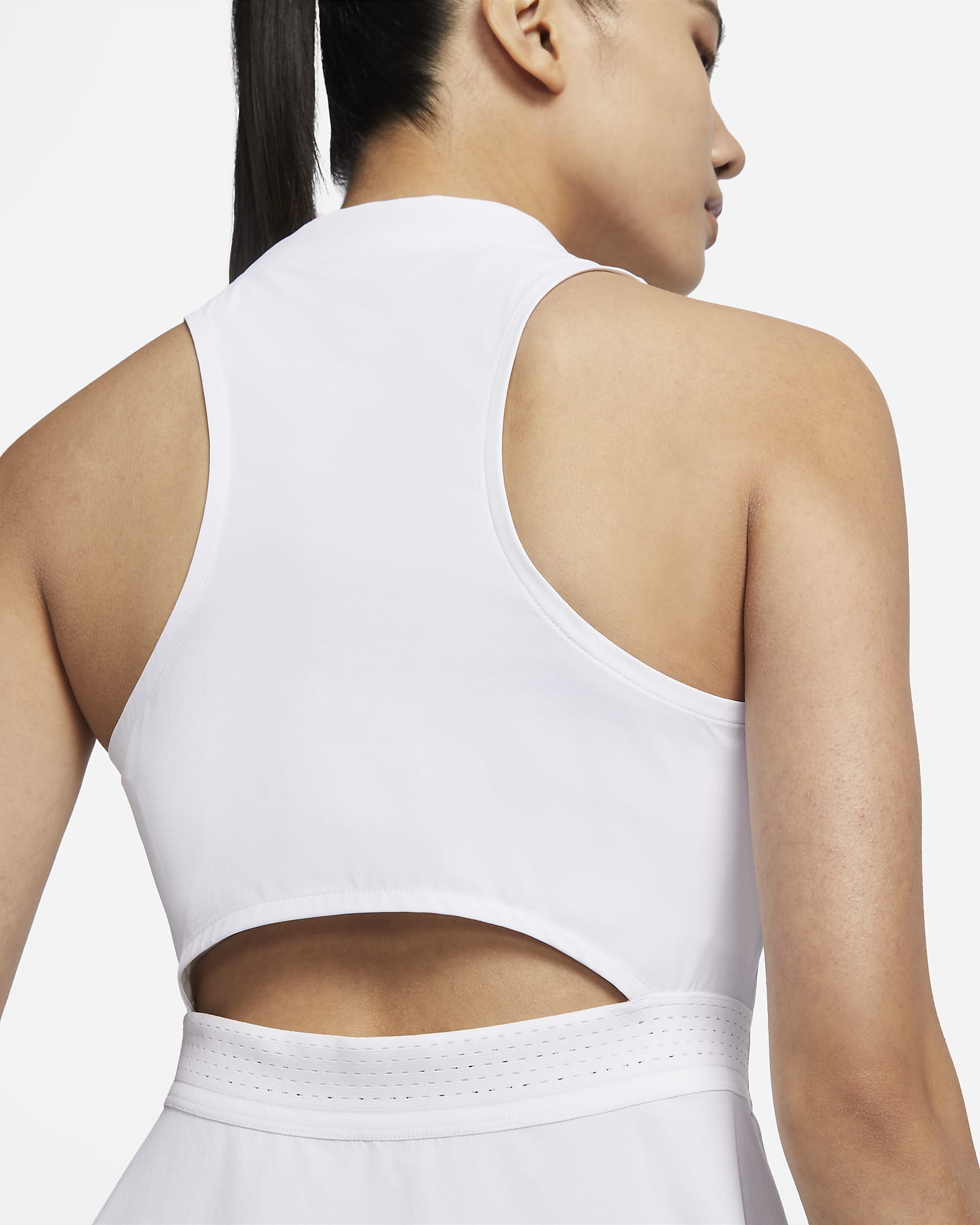 Nike Dri-FIT Advantage Women's Tennis Dress - White/Black