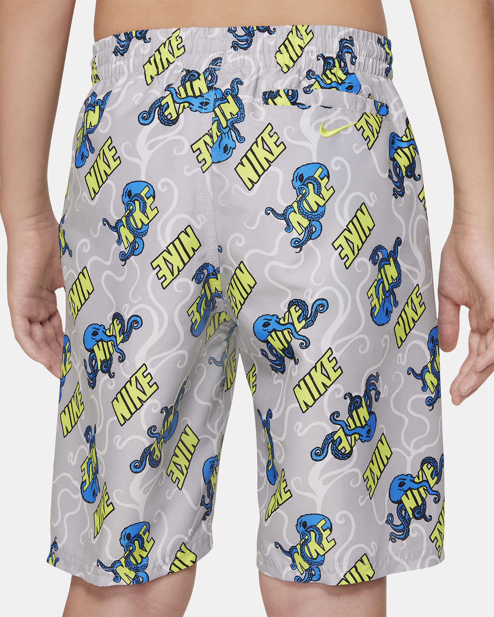 Nike Octologo Big Kids' (Boys') Packable 8" Volley Short - Light Smoke Grey